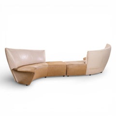Vladimir Kagan for Preview Mid Century Serpentine Sofas - Pair