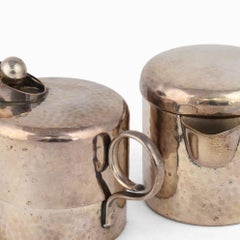 Two Vintage Art Deco Silver-Plated Pitchers, Germany Early 20th Century