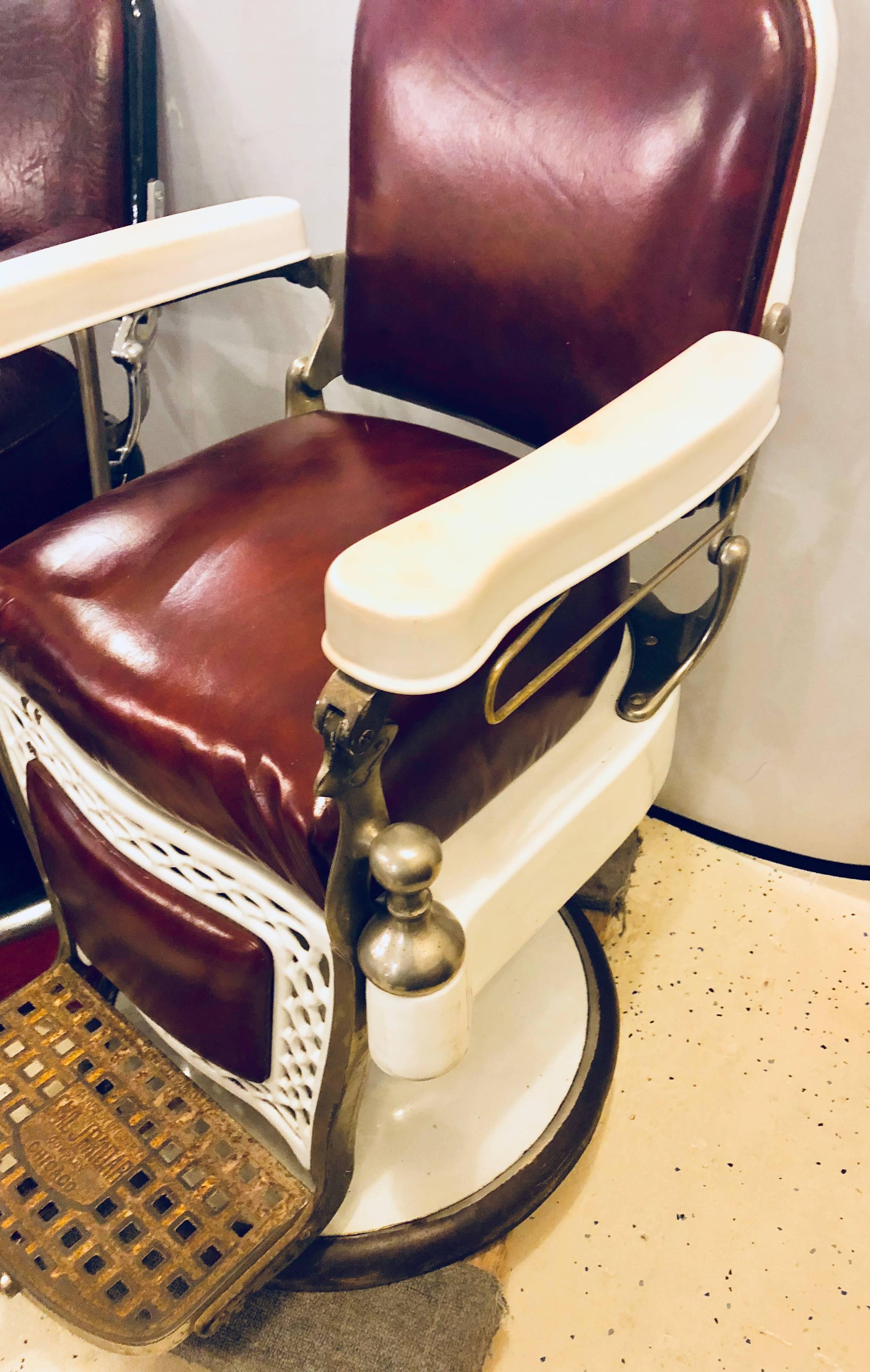 American Classical Two Vintage Barber Chairs