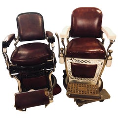 Two Retro Barber Chairs
