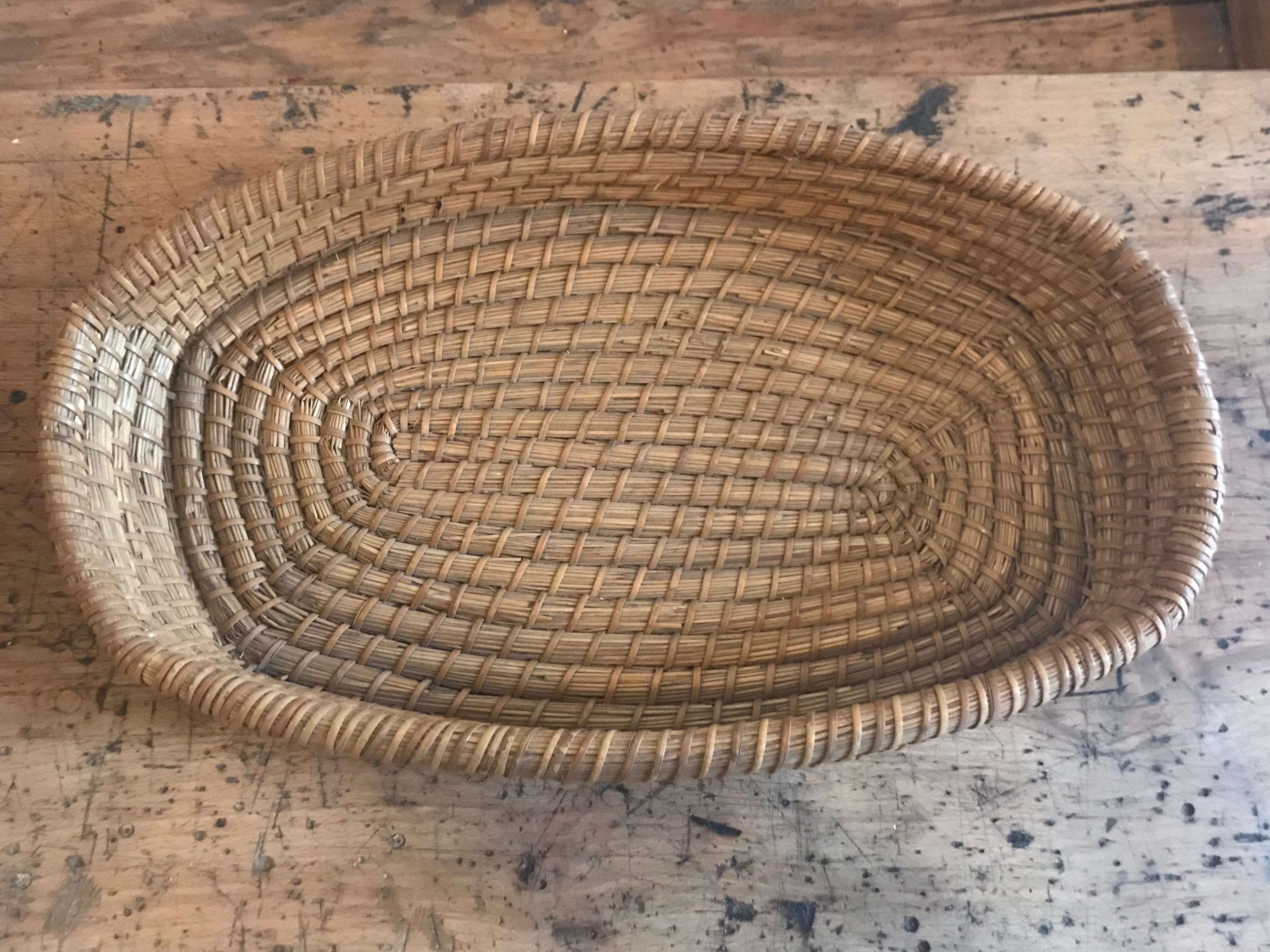 20th Century Two Vintage Belgian Farm Baskets, circa 1920 For Sale