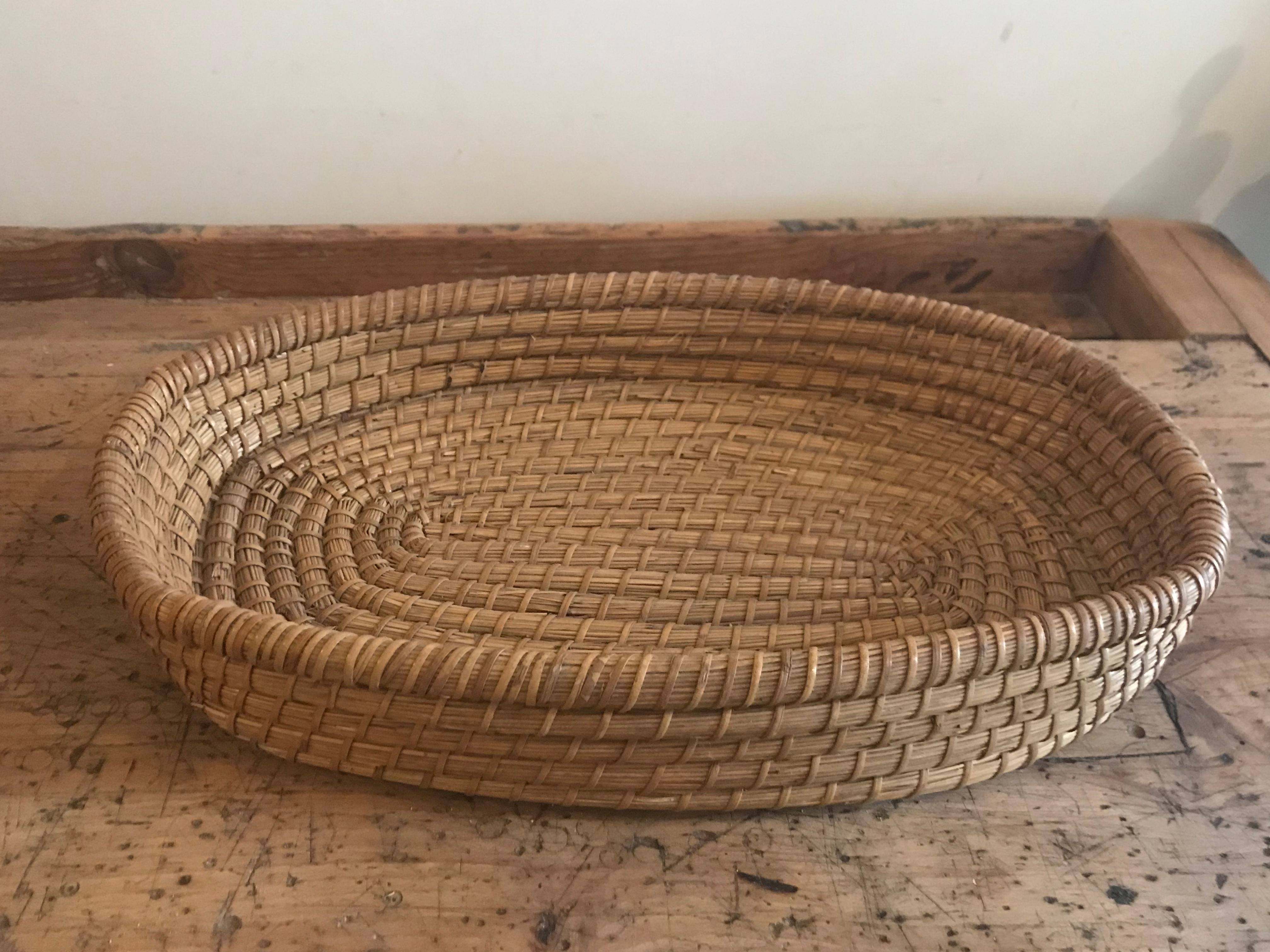 Two Vintage Belgian Farm Baskets, circa 1920 For Sale 1