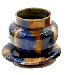 Two Vintage Denby Pottery Small Vases, Late 20th Century