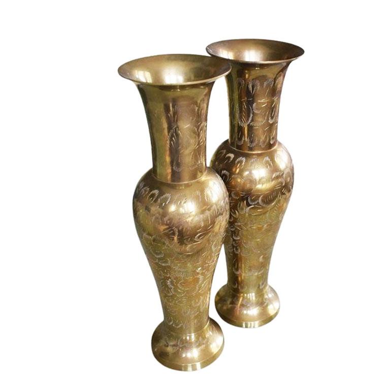 vintage brass vases from india