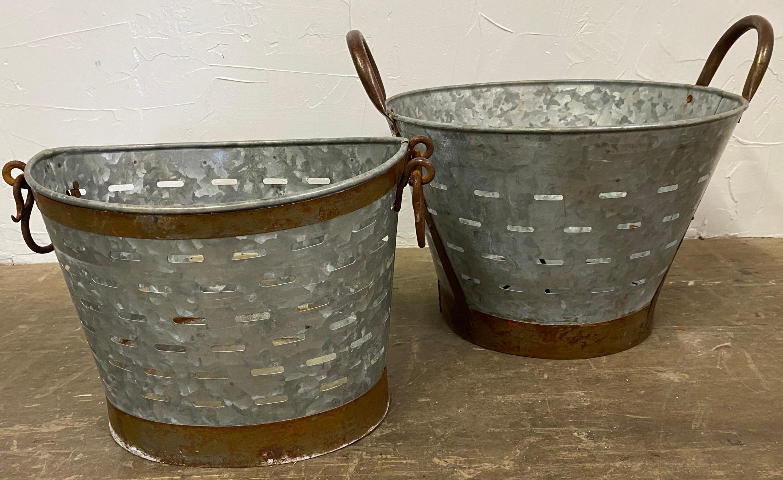 Two Vintage Galvanized Pails 5