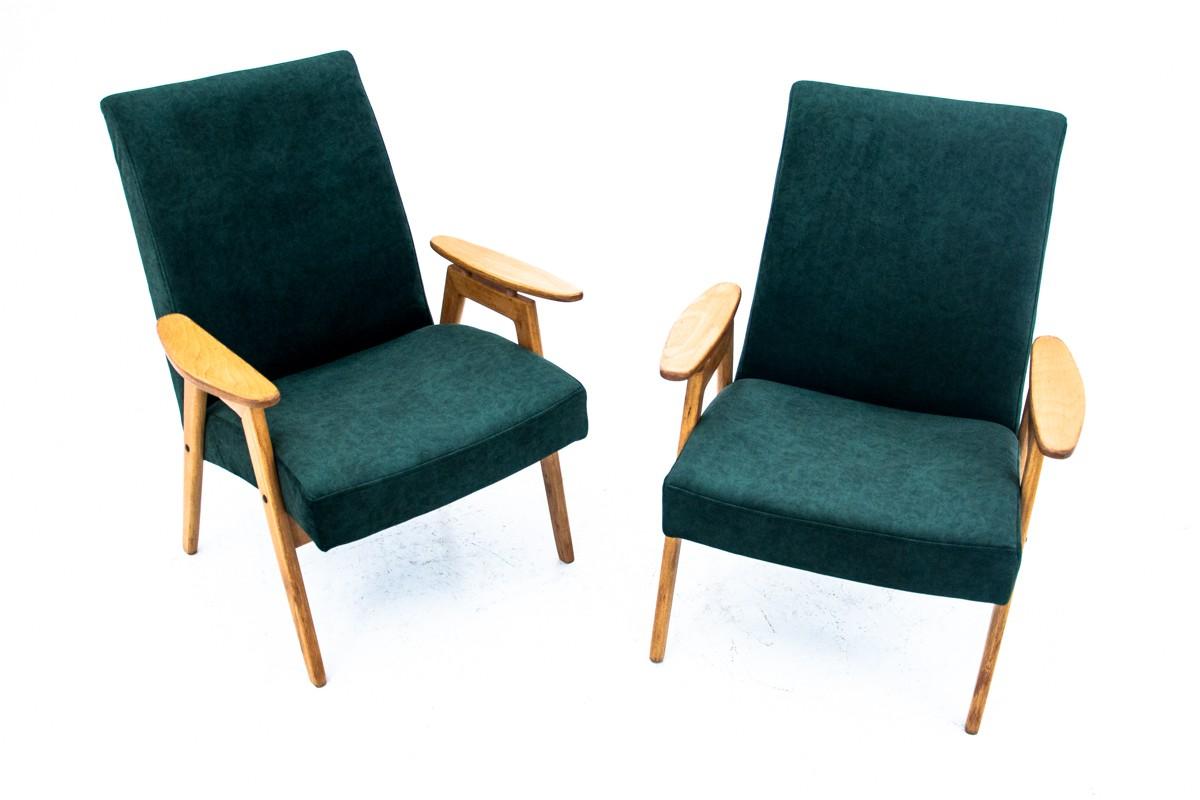 Grüne Sessel im Vintage-Stil von Jaroslav mdek für Jitona, Tschechoslowakei, 1960er Jahre (Moderne der Mitte des Jahrhunderts) im Angebot