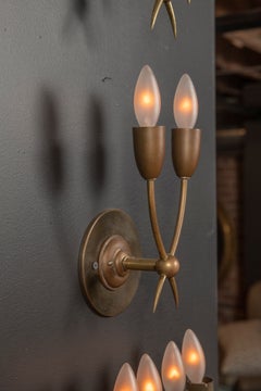 Two Vintage Guglielmo Ulrich Sconces with Two Lights 