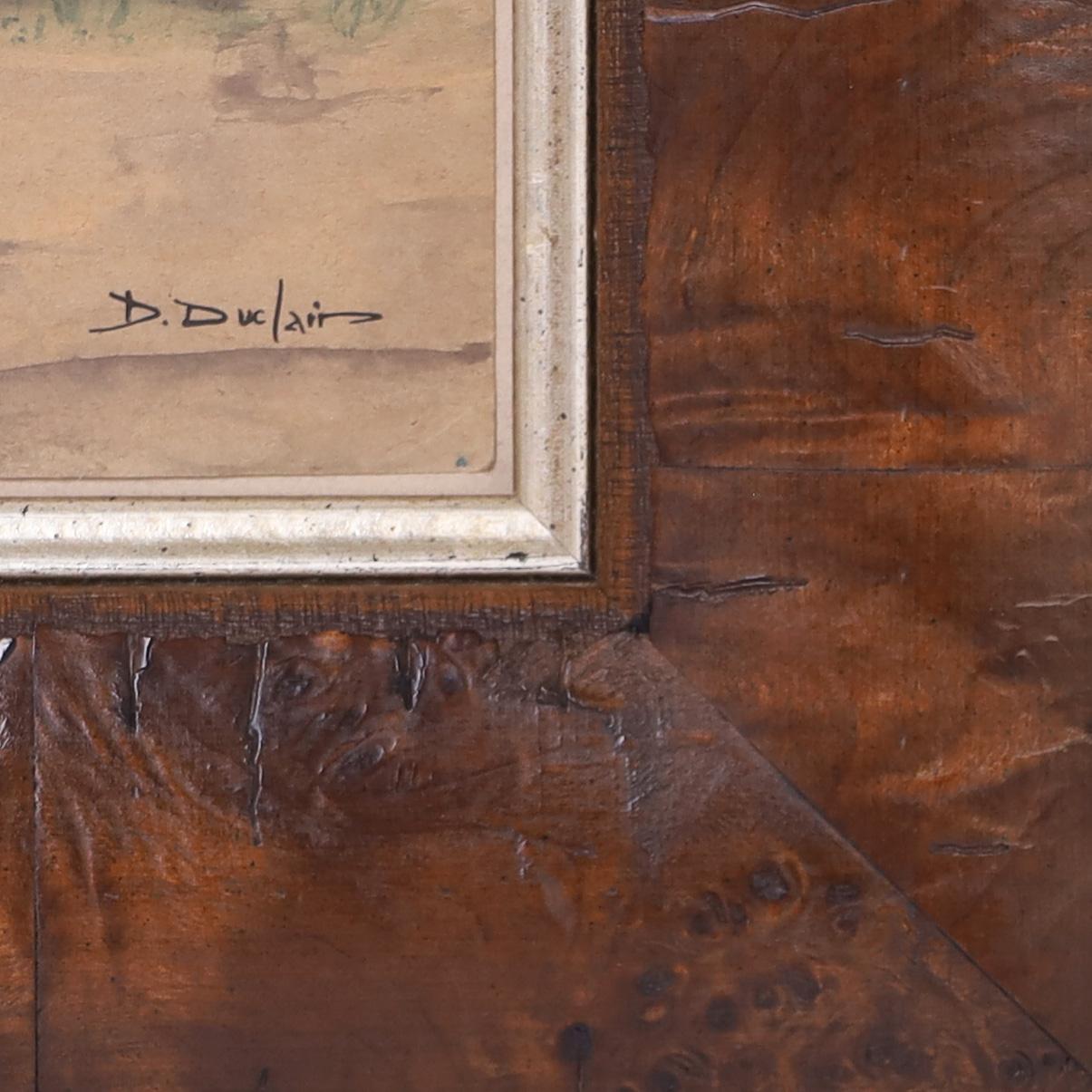 Dipinto a mano Due acquerelli haitiani d'epoca su carta di D. A. Duclair in vendita