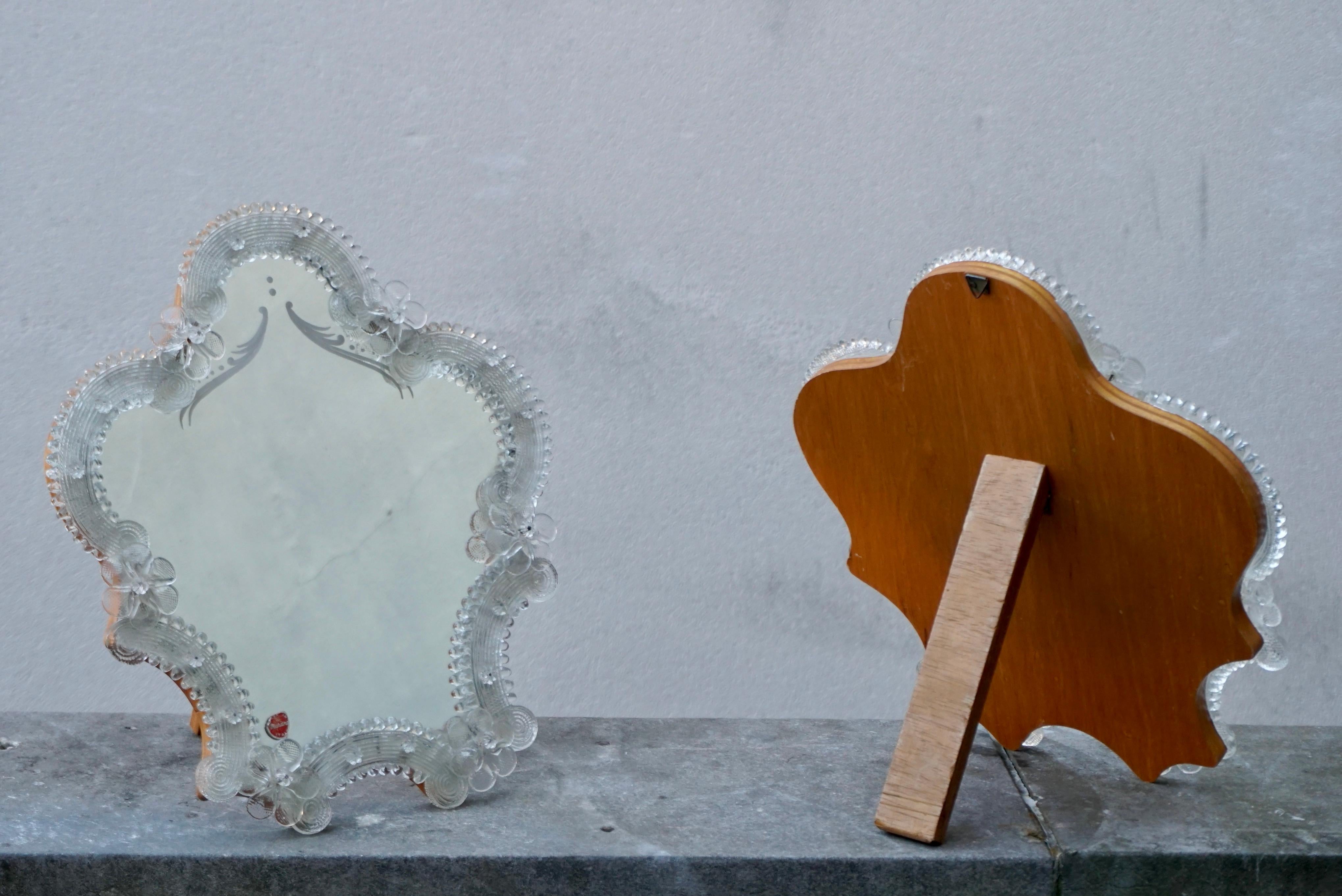 Two Vintage Italian Murano Vanity Mirror In Good Condition For Sale In Antwerp, BE
