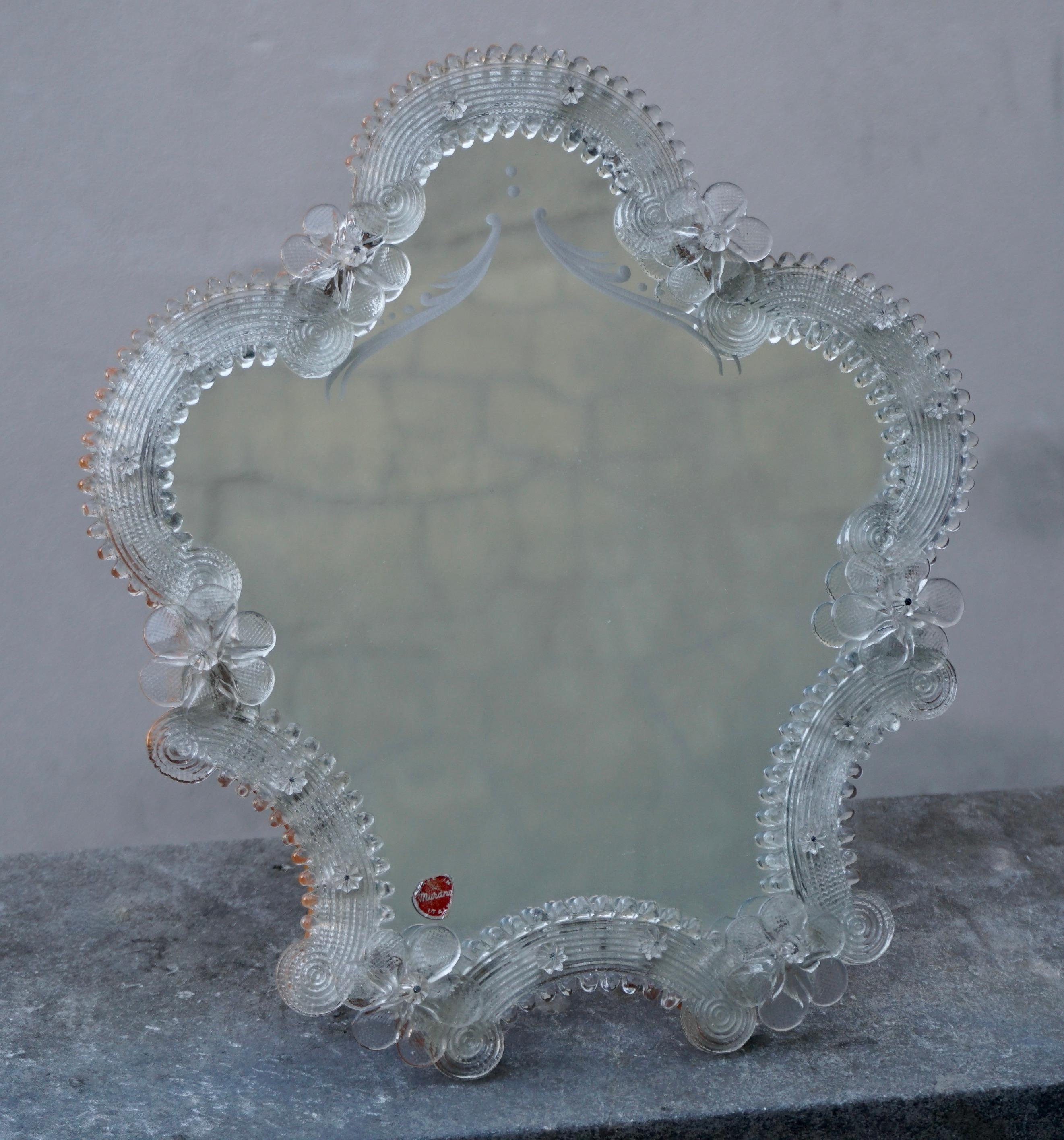 20th Century Two Vintage Italian Murano Vanity Mirror For Sale