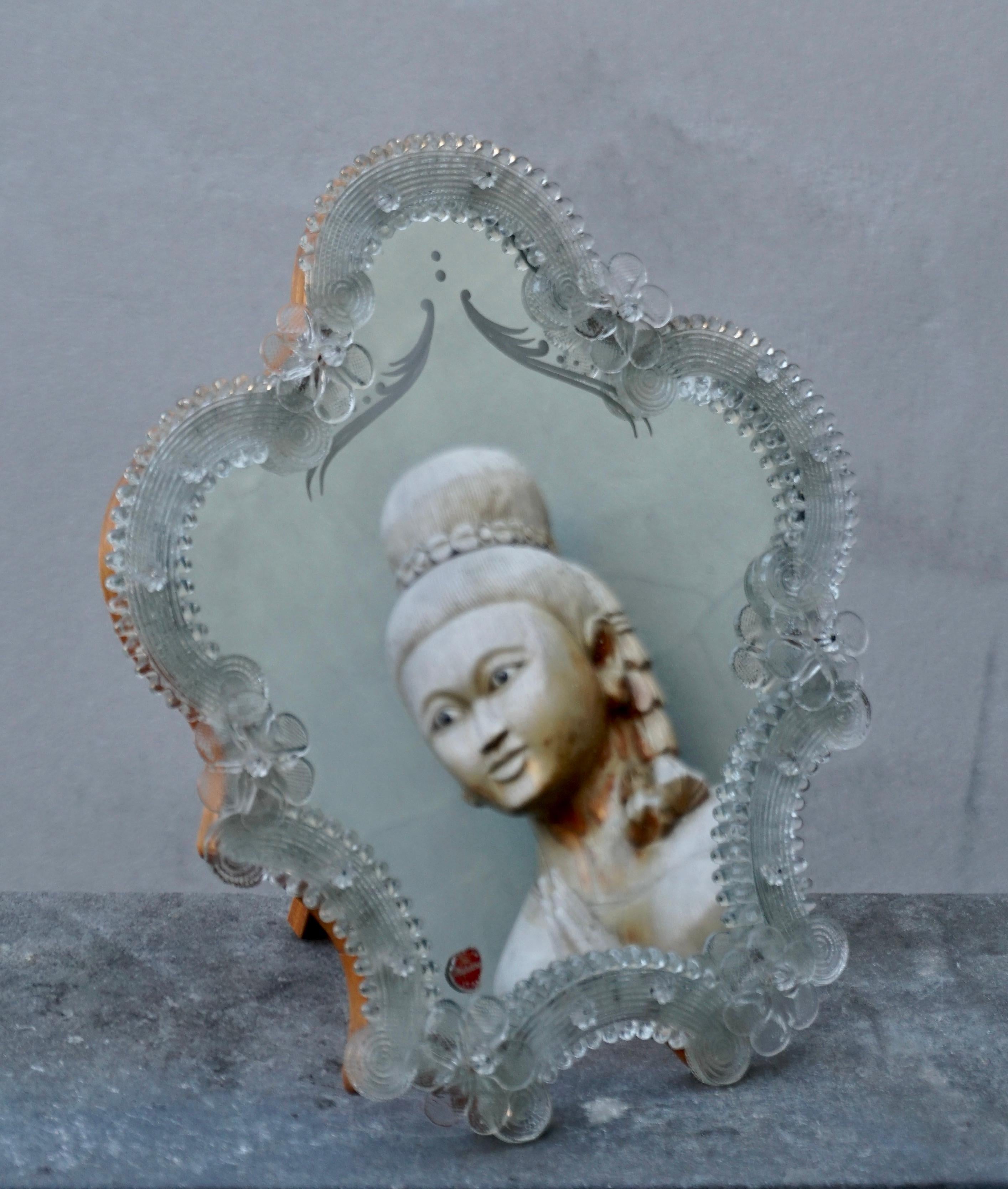 Two Vintage Italian Murano Vanity Mirror For Sale 2