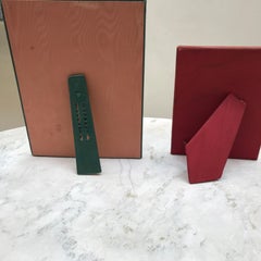 Two Vintage Leather Photo Frames