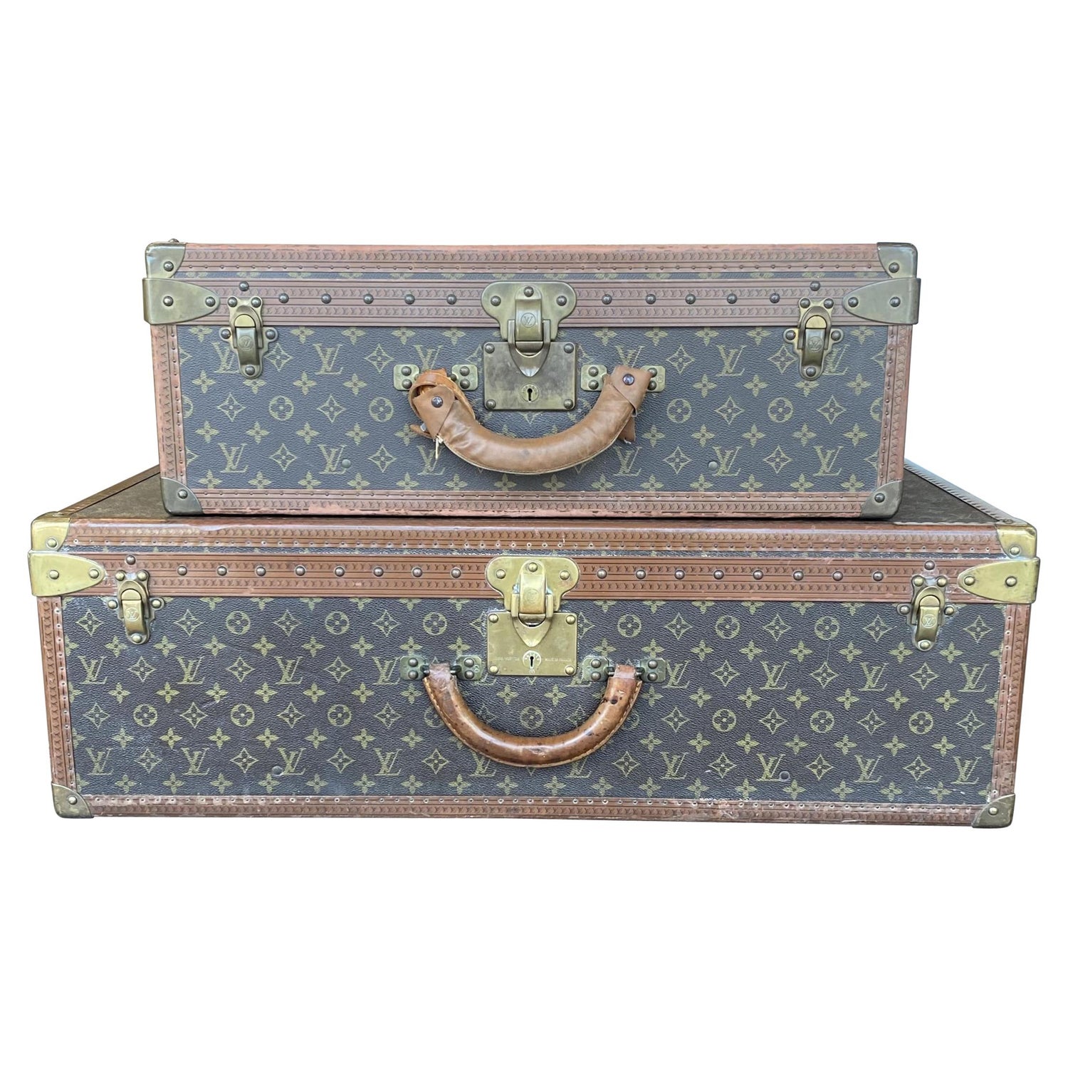 Louis Vuitton Vintage Stratos Luggage Trunk Stack, Set of Three at 1stDibs