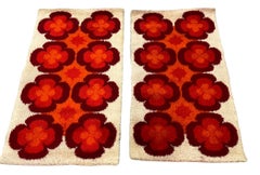 Due tappeti vintage di metà secolo moderno Rya, Germania, anni '70