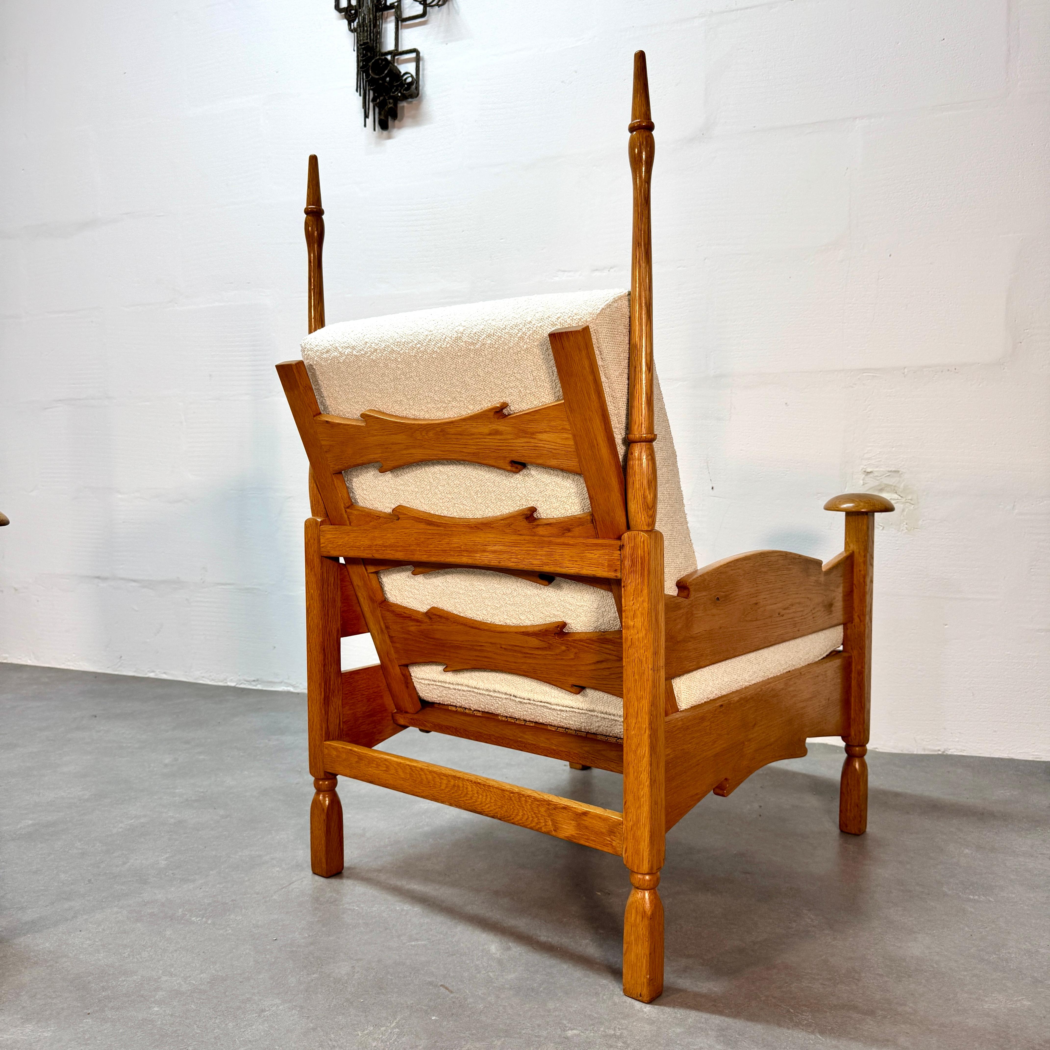 Two vintage oak armchairs by Abraham 'Bram' Sprij, 1960's For Sale 2