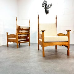 Dos sillones vintage de roble de Abraham "Bram" Sprij, años 60