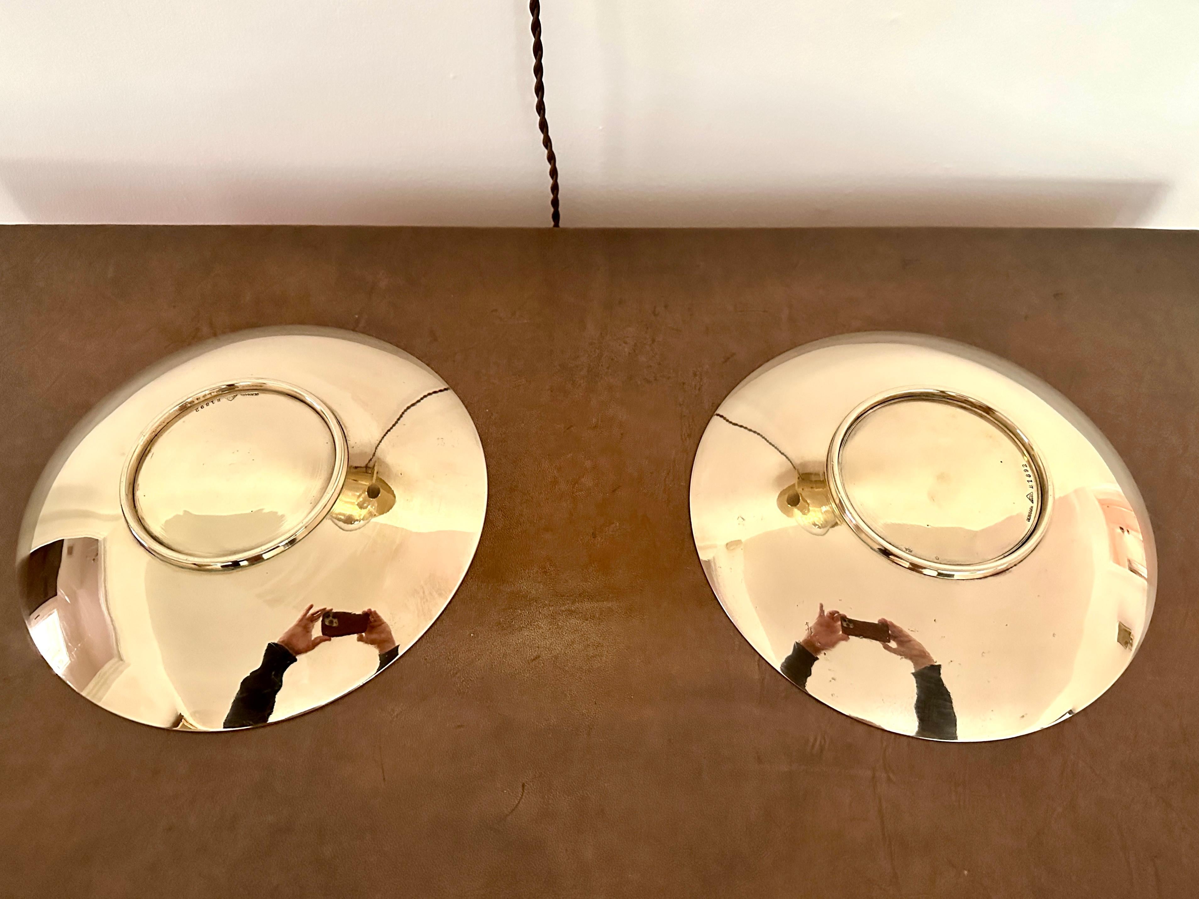 Two Vintage Polished Bronze Shallow Bowls by Just Andersen For Sale 7