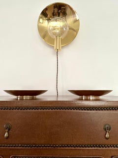 Two Vintage Polished Bronze Shallow Bowls by Just Andersen