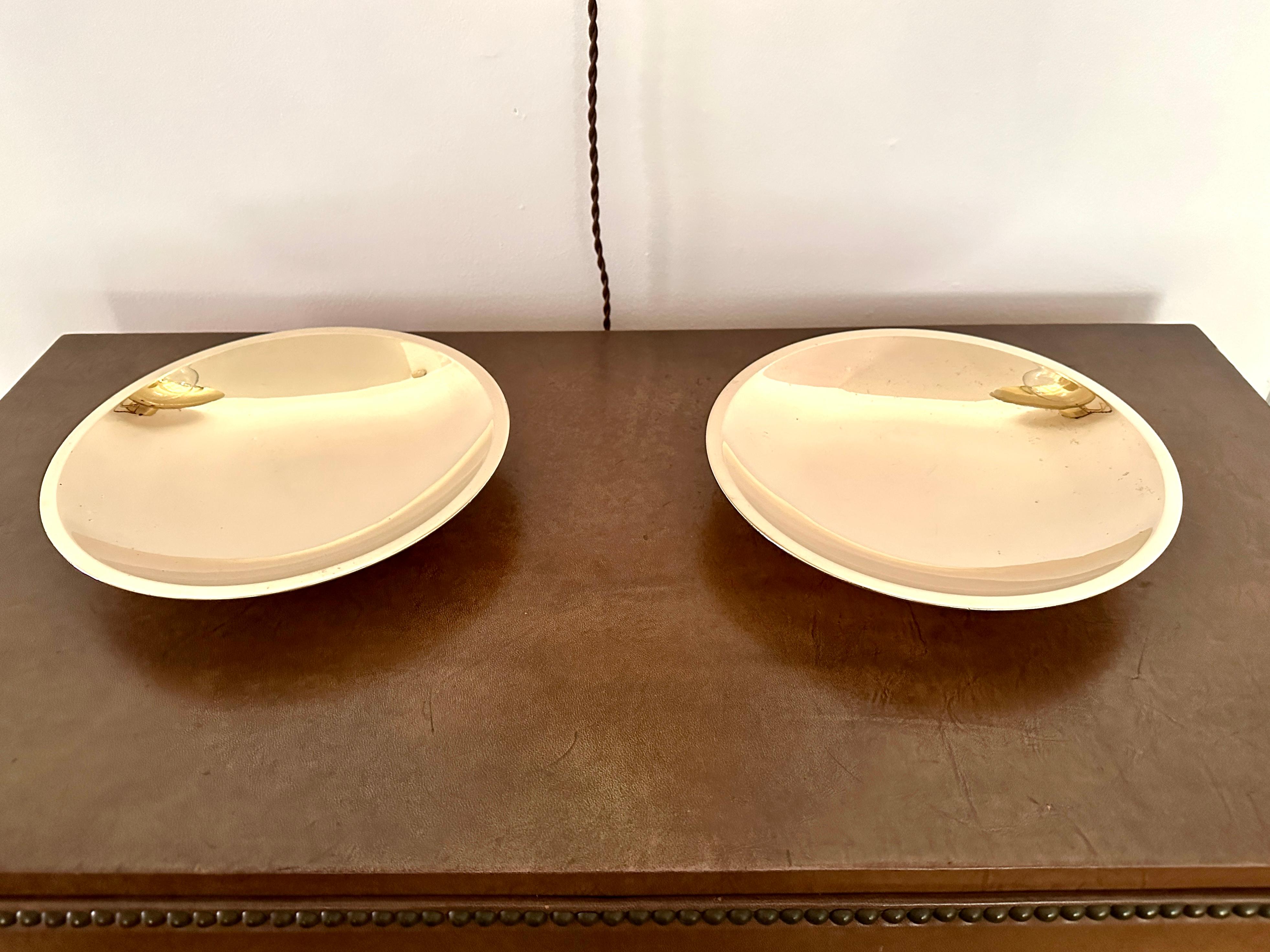 Two Vintage Polished Bronze Shallow Bowls by Just Andersen For Sale 2
