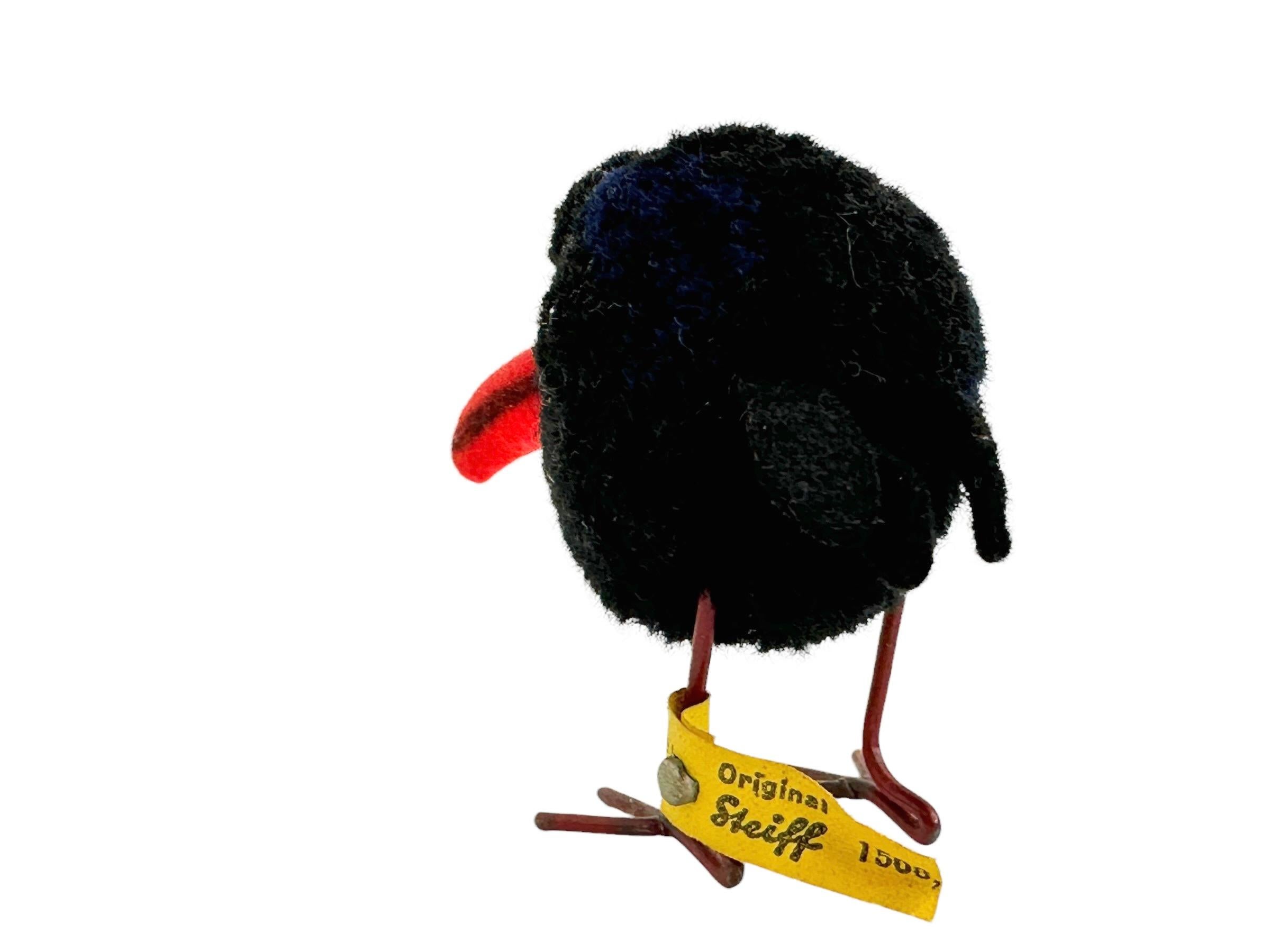 Zwei Vintage Steiff-Tierwoll-Vogel-Miniaturen, 1960 - 1970er Jahre Vintage Deutsches Vintage-Spielzeug (Mohairwolle) im Angebot