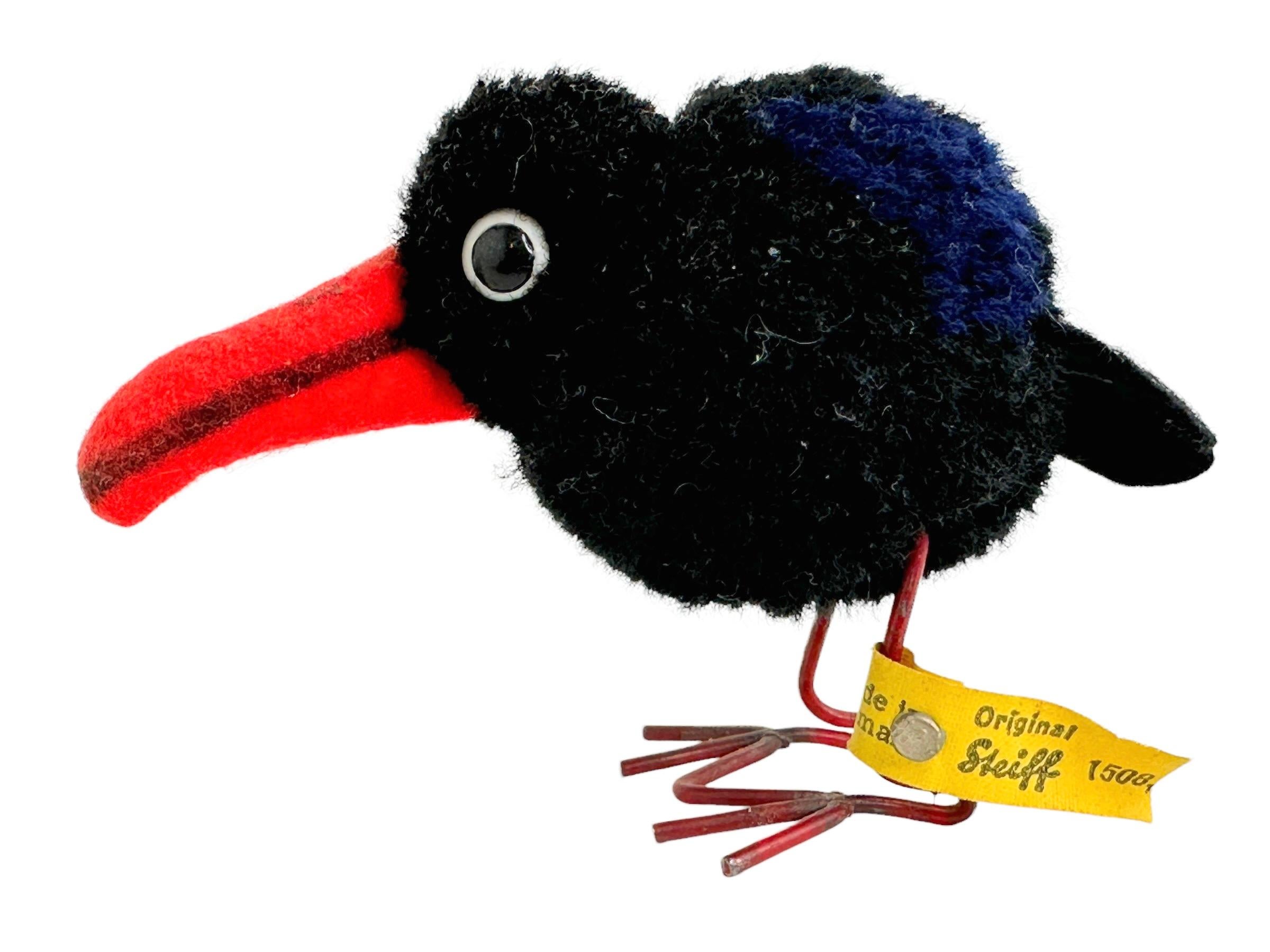 Zwei Vintage Steiff-Tierwoll-Vogel-Miniaturen, 1960 - 1970er Jahre Vintage Deutsches Vintage-Spielzeug (Handgefertigt) im Angebot