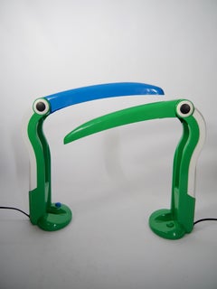 Two Vintage Toucan / Pelican Lamps, New in Box, Taiwan, 1990s