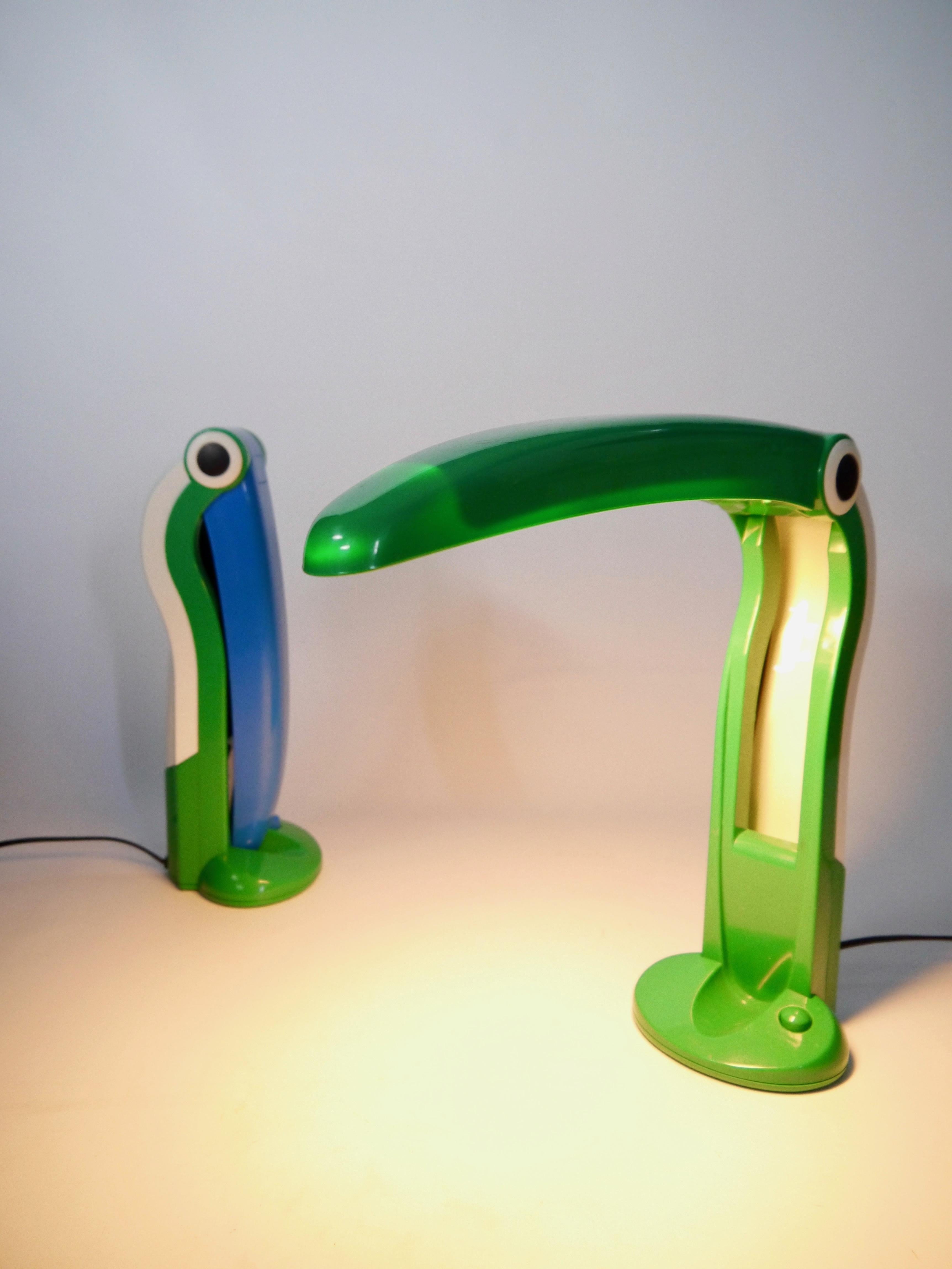 Taiwanese Two Vintage Toucan / Pelican Lamps, New in Box, Taiwan, 1990s