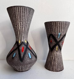 Two Vintage Vases Marked 'Foreign' by Scheurich, c. 1960s