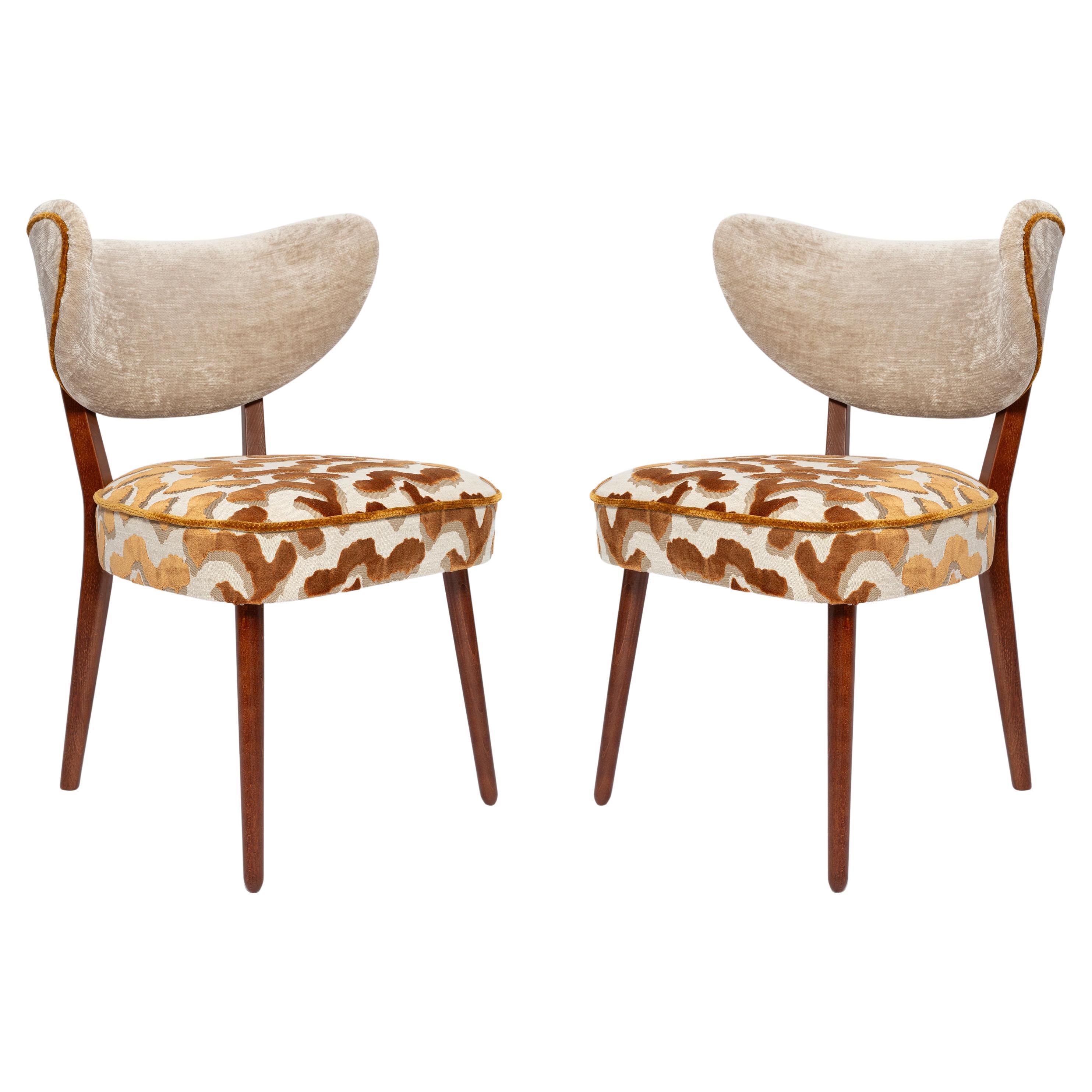 Two Vintola Studio Dining Chairs Casamance Nimbus Leopard Fabric, Europe, Poland
