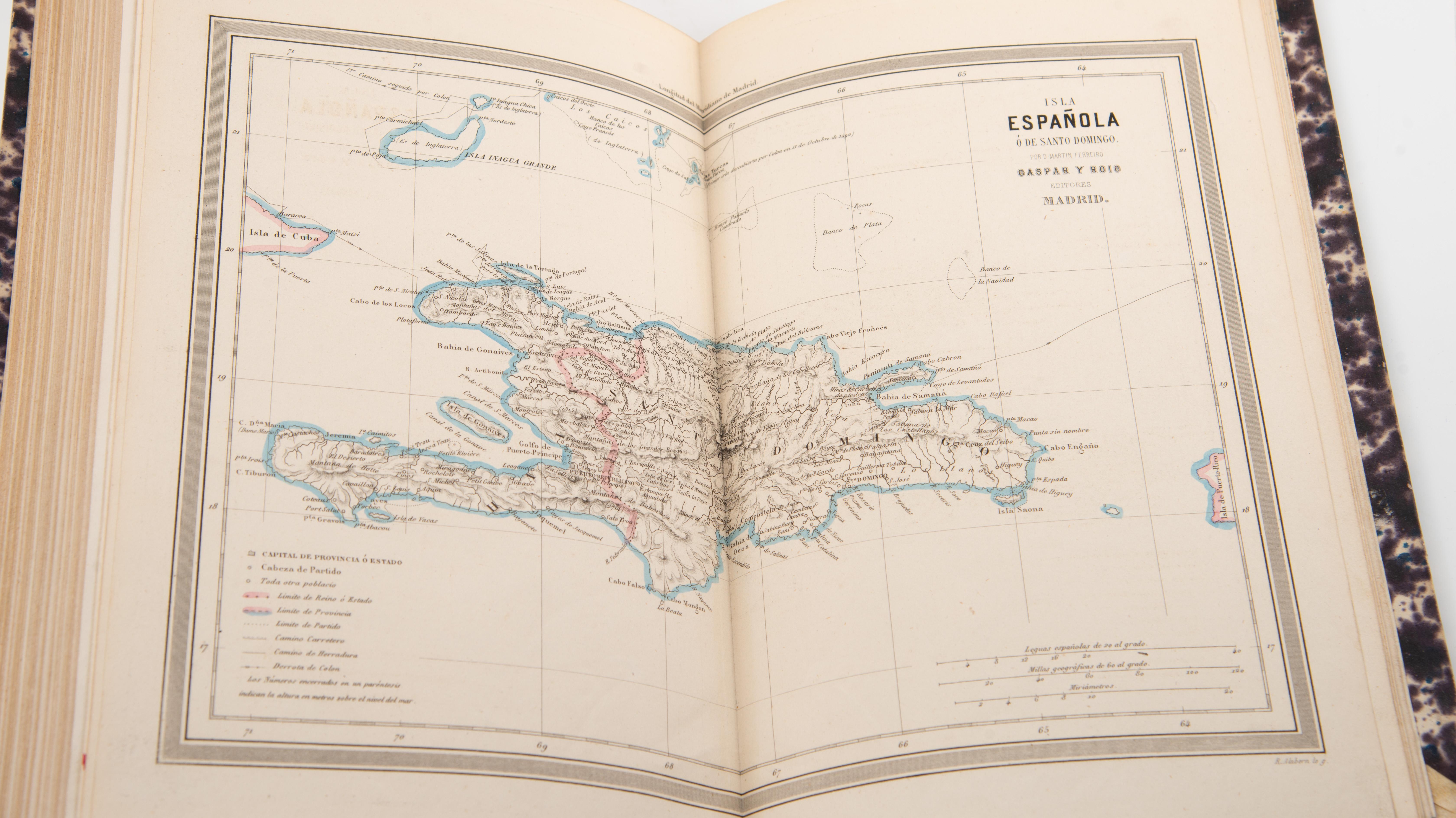 Deux volumes : Atlas géographique de l'Espagne (...) et Dictionnaire général... en vente 6