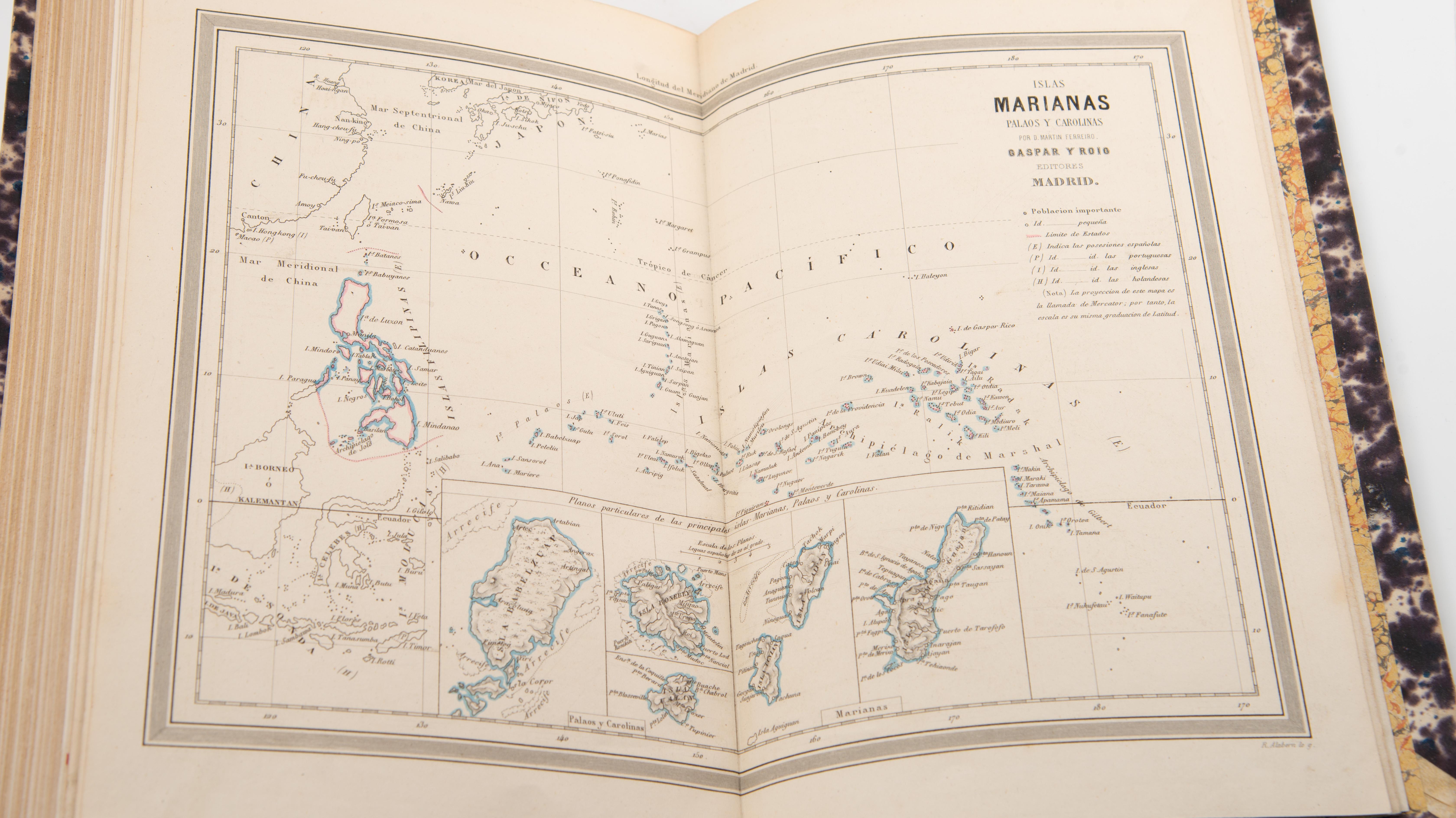Deux volumes : Atlas géographique de l'Espagne (...) et Dictionnaire général... en vente 9
