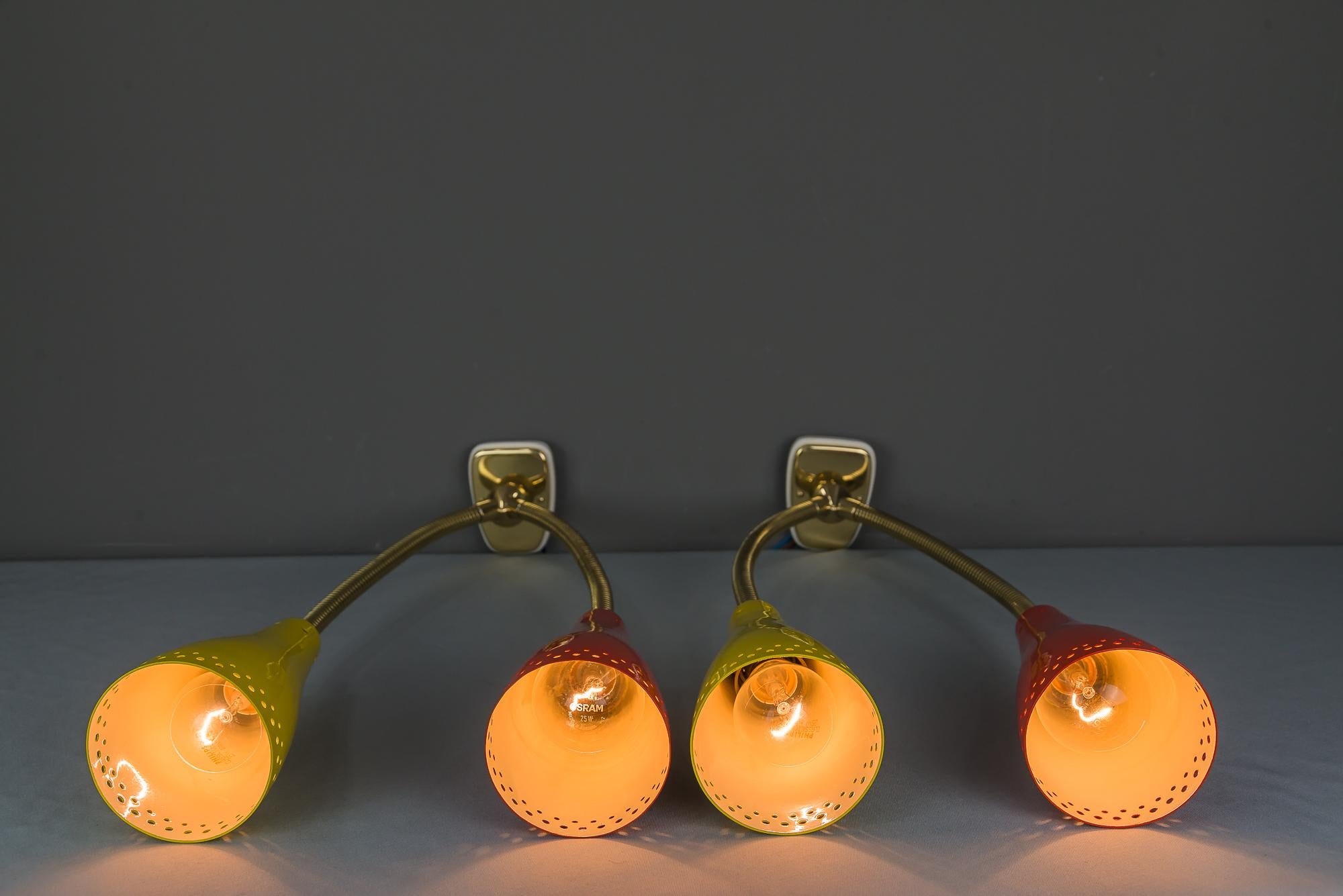 Two Wall lamps by J.T. Kalmar, circa 1950s For Sale 3