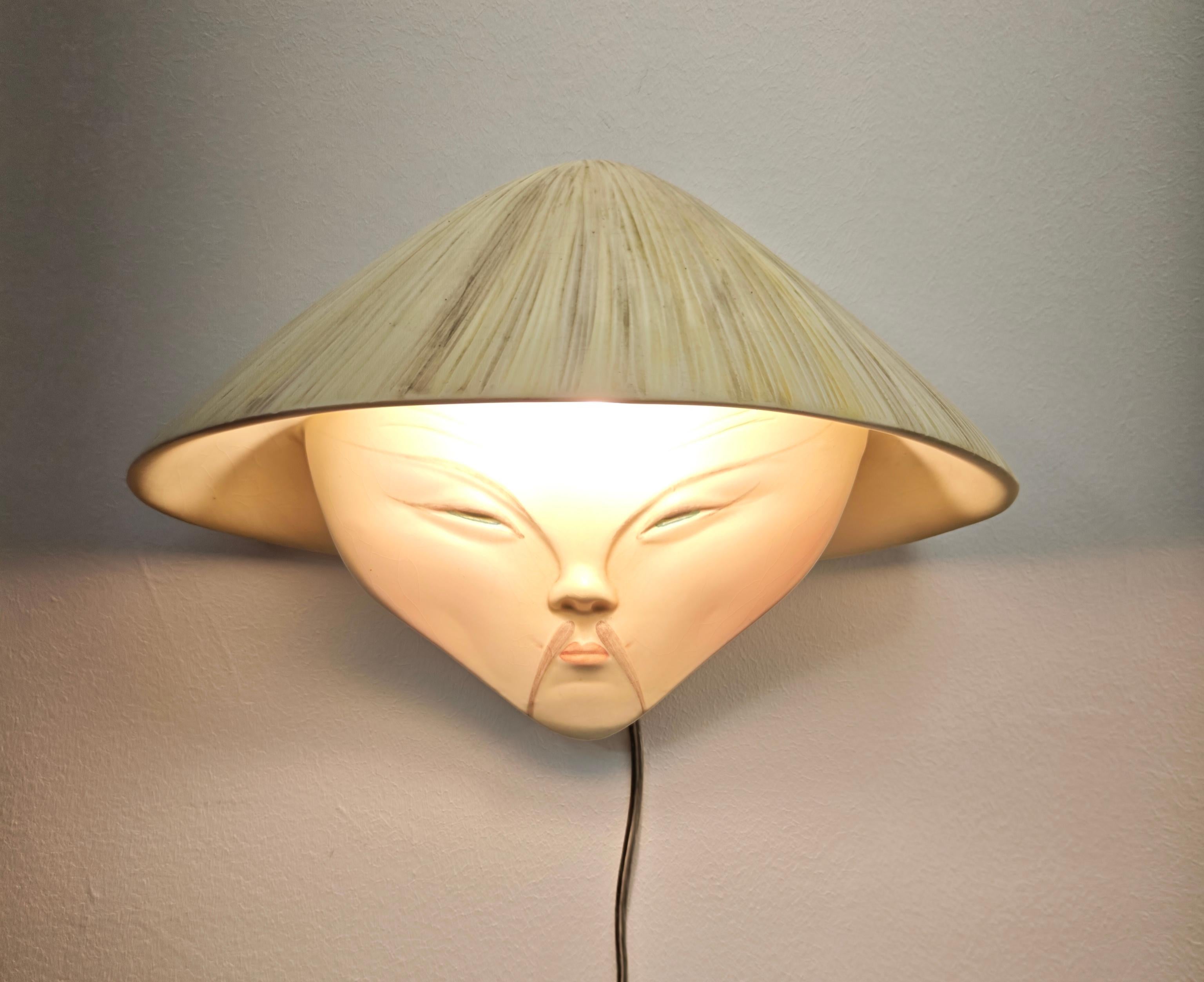 Dos apliques Cerámica Vibi Torino Producción Italia Años 60 Mid-Century Modern mediados del siglo XX en venta