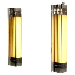 Two Wall Lights in glass for FAB , Italy 1970s.