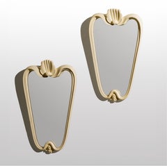 Two Wall Mirrors in the style of Osvaldo Borsani, Italy, 1950s