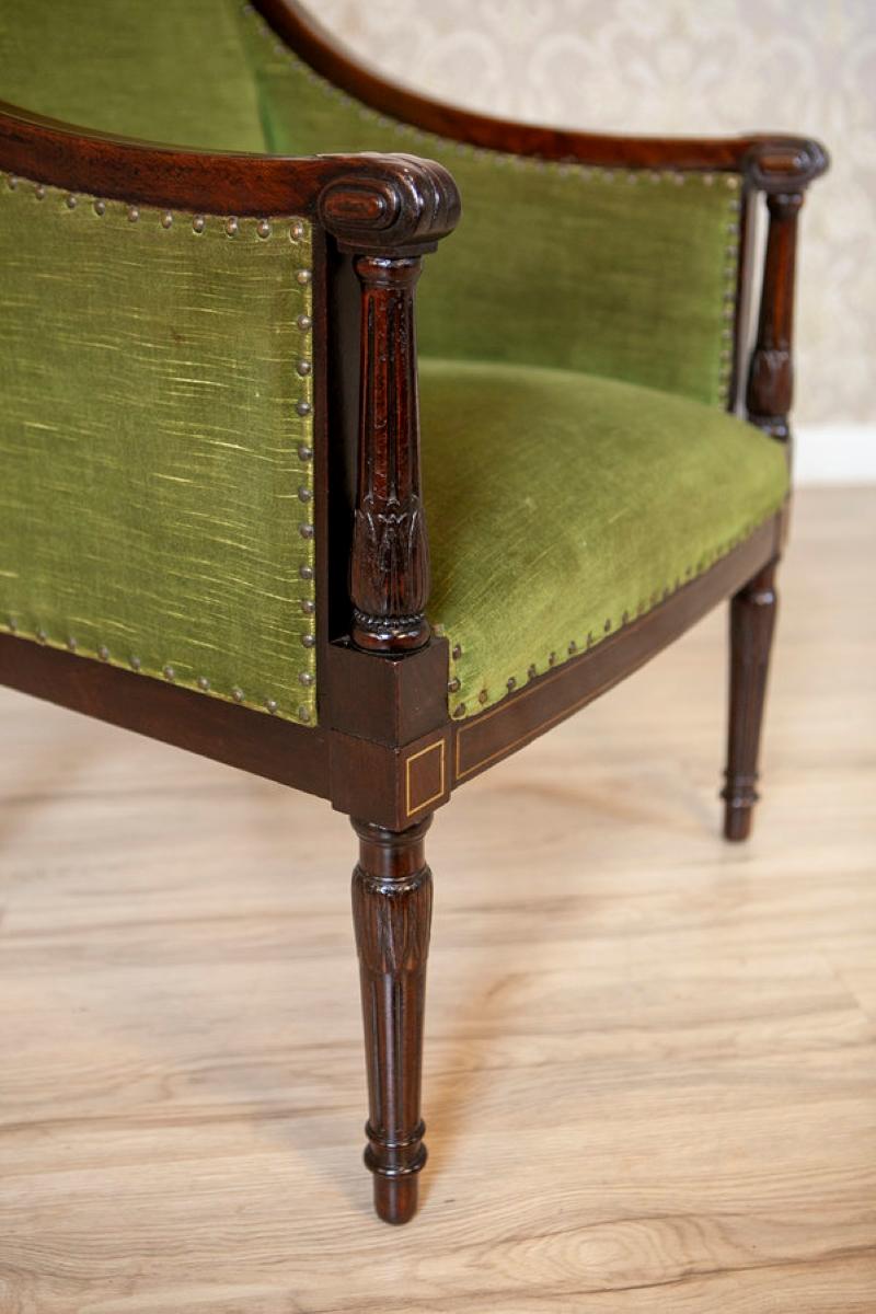 Dos Sillones De Nogal De Mediados Del Siglo. Siglo XX De Estilo Inglés siglo XX en venta
