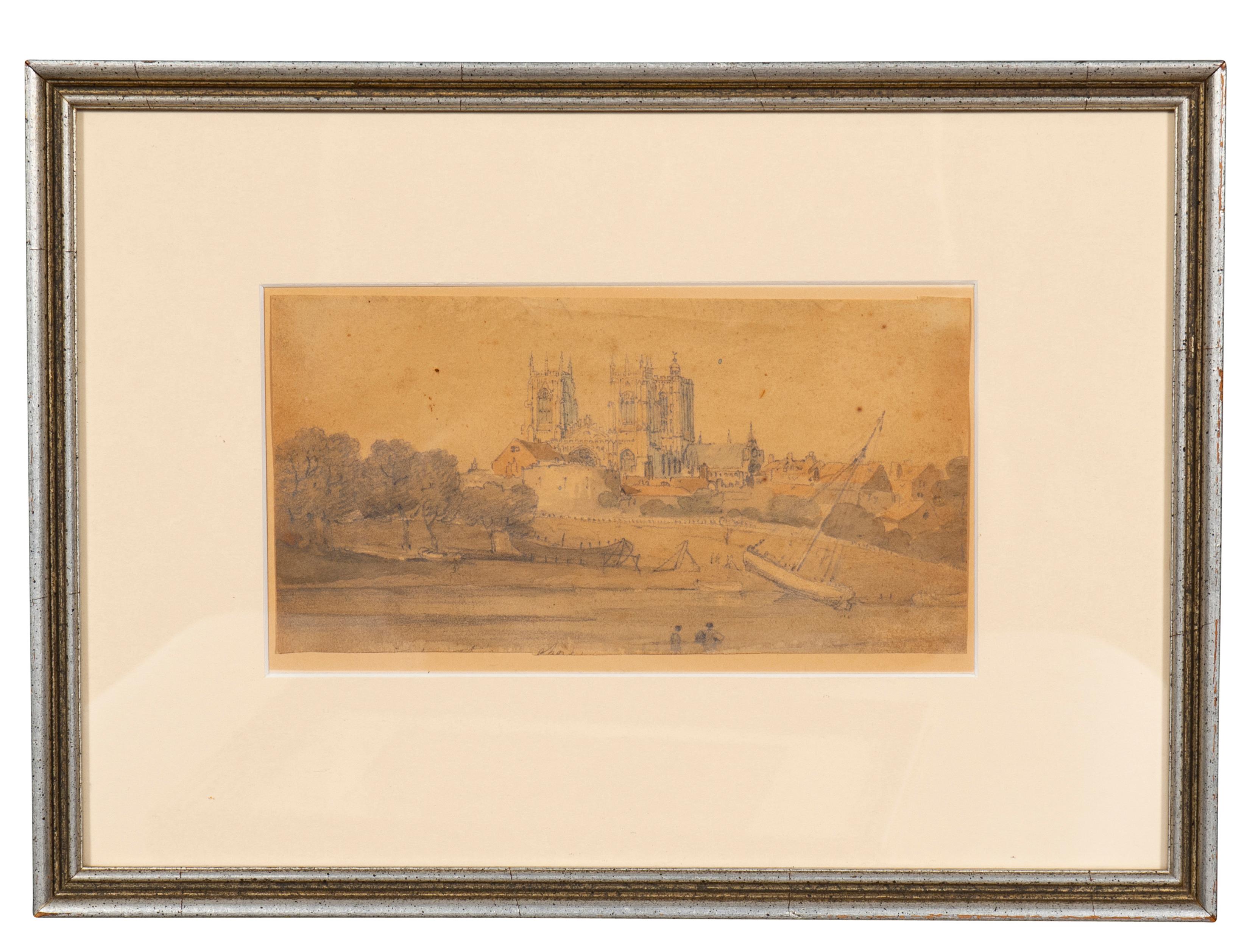 English Two Watercolors By John Varley For Sale