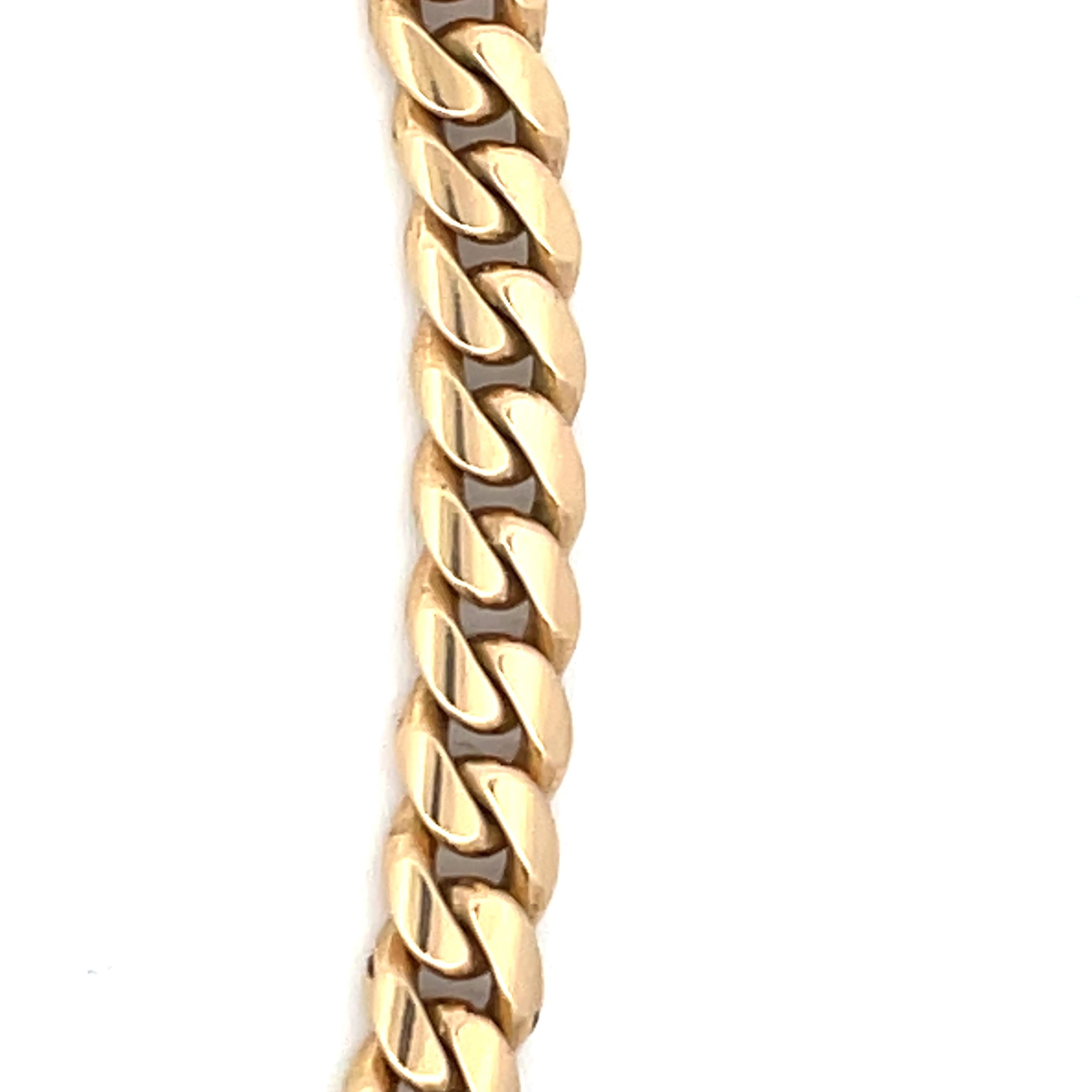 Two Way Diamond Cuban Link Choker Necklace 18 Karat Yellow Gold 75.4 Grams For Sale 7