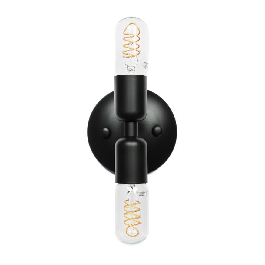 Powder-Coated Two Way Sconce Light Black For Sale
