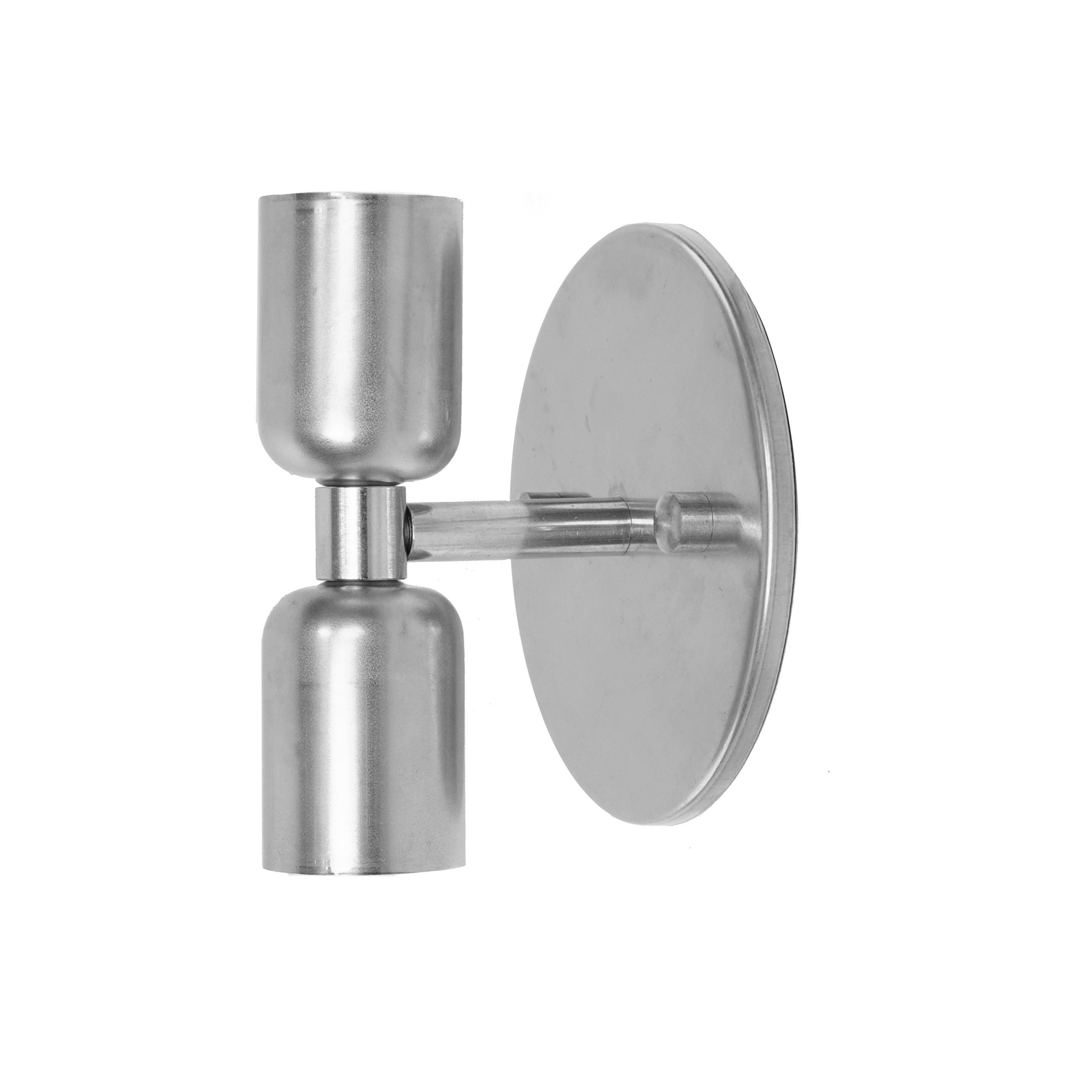 Modern Two Way Sconce Light Nickel For Sale