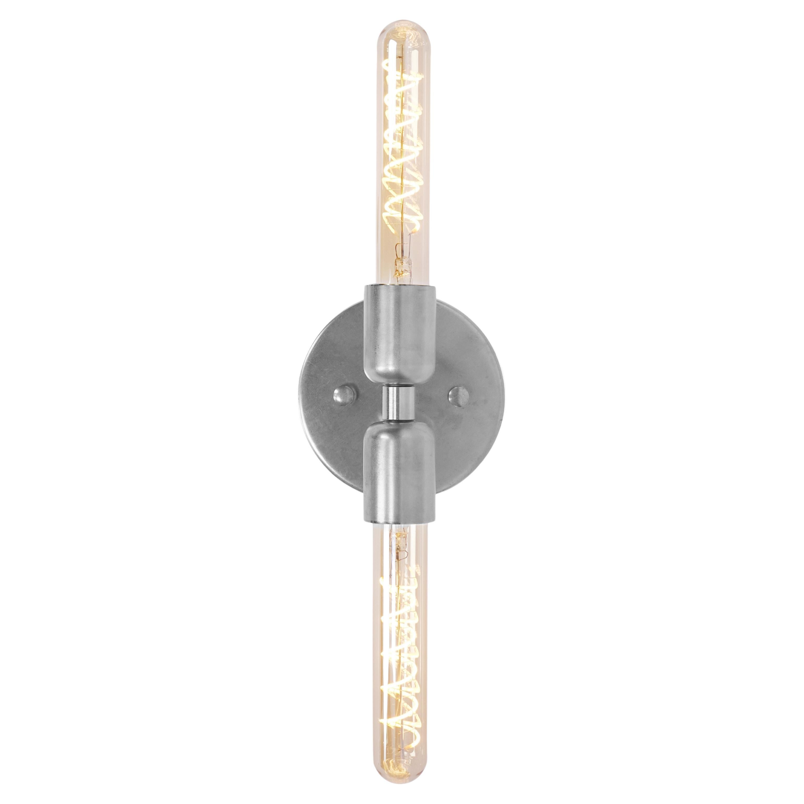 Two Way Sconce Light Nickel For Sale