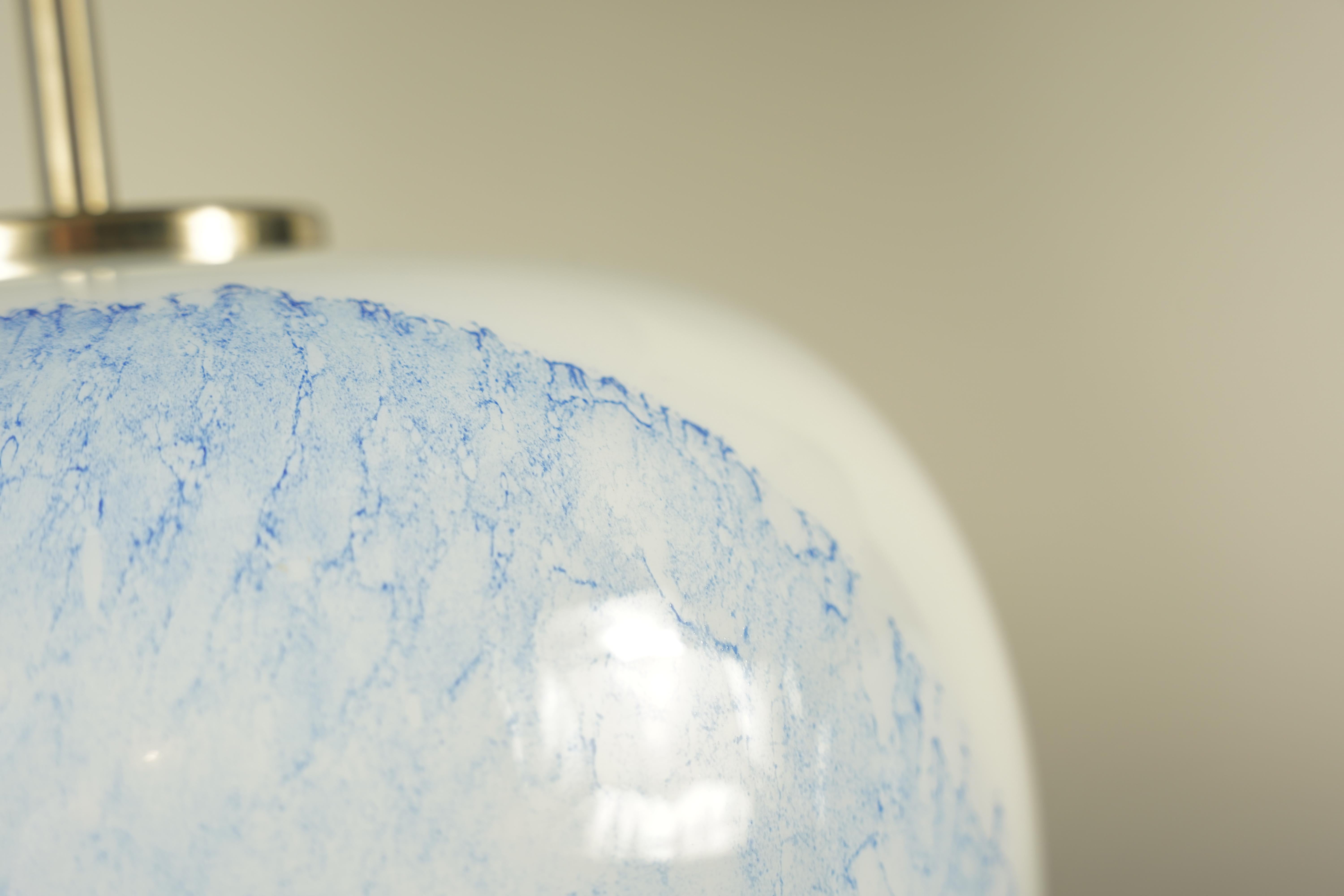 blanc et bleu Paire de lampes 
