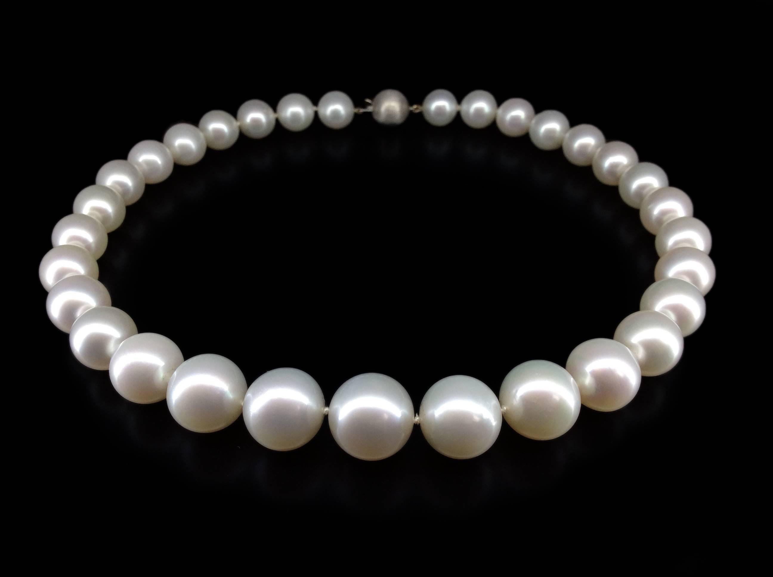 Women's or Men's Two White South Sea Pearl Necklaces