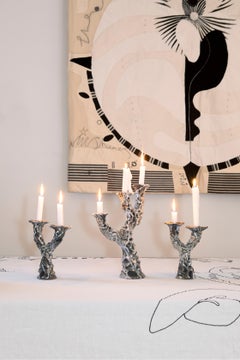 Portavelas Dos Deseos - Gris Volcánico