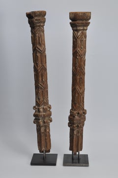 Two Wooden Pillars from the 14th Century