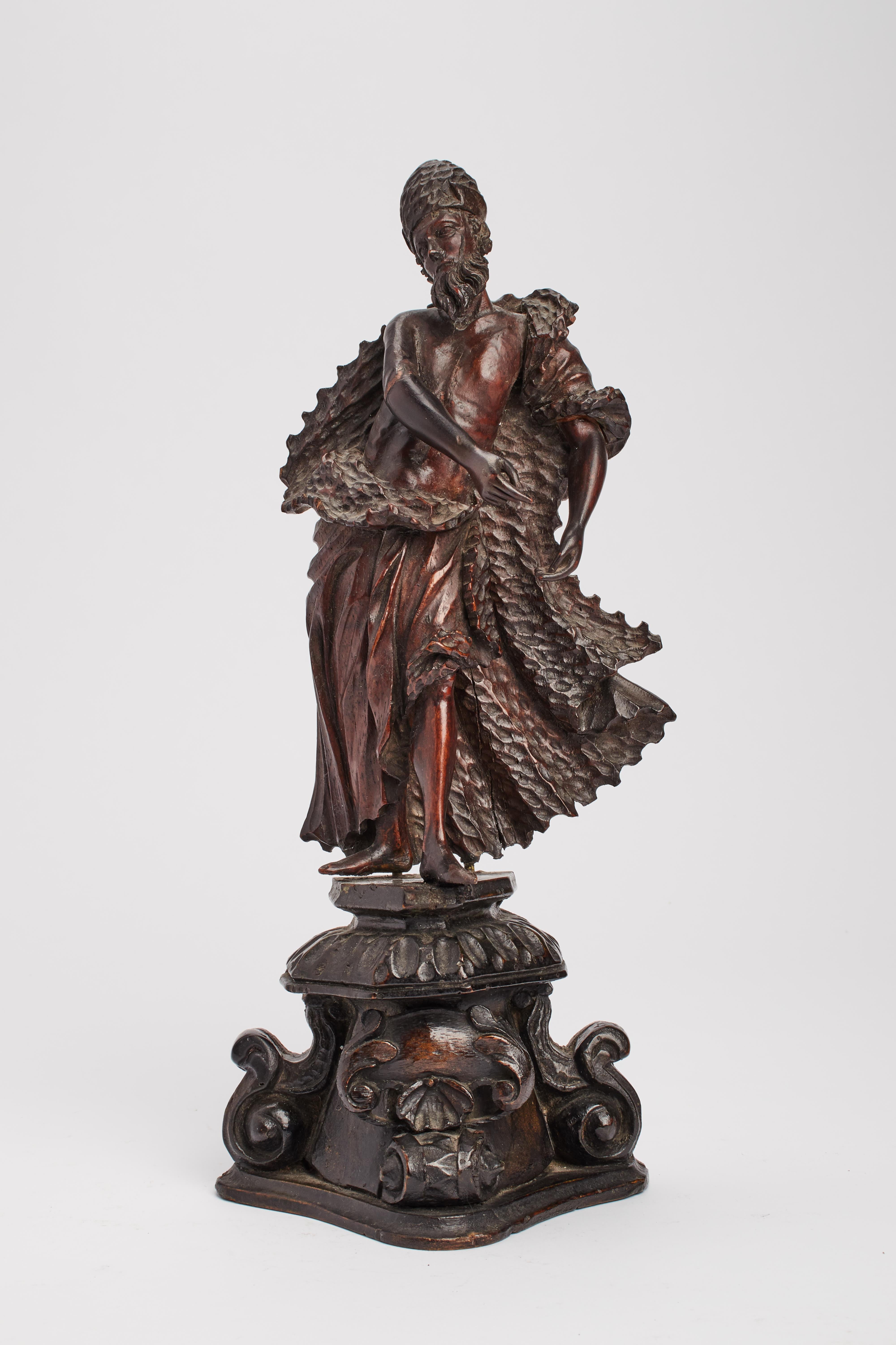 Due sculture in legno raffiguranti un vescovo e un cardinale, Venezia 1730. in vendita 1