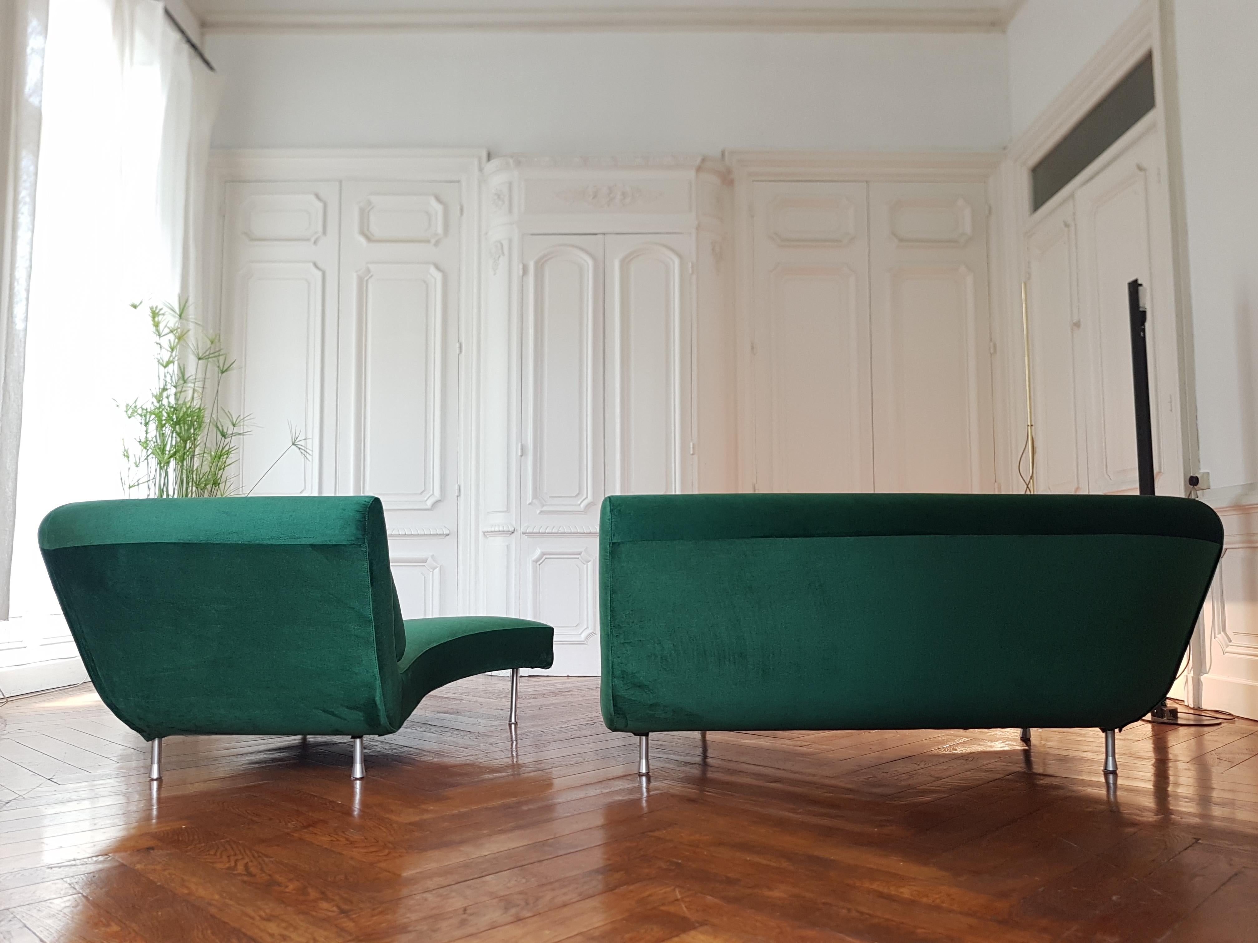 Two Yang Sofa Design Sofas by Francoi Boucher Cinna, Corner Sofa For Sale 3