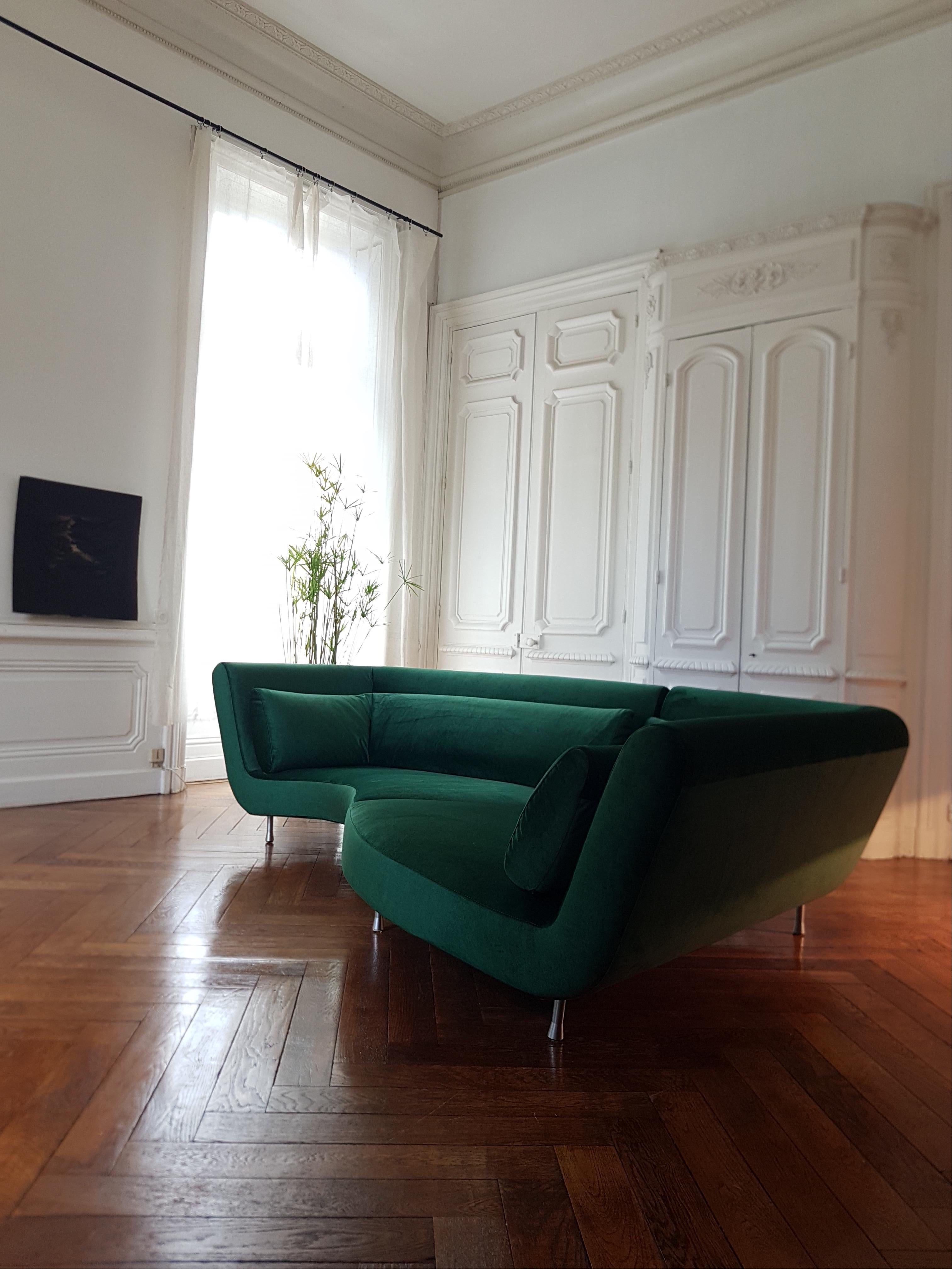Zwei Yang-Sofa im Sofadesign von Francoi Boucher Cinna, Ecksofa (Moderne der Mitte des Jahrhunderts) im Angebot