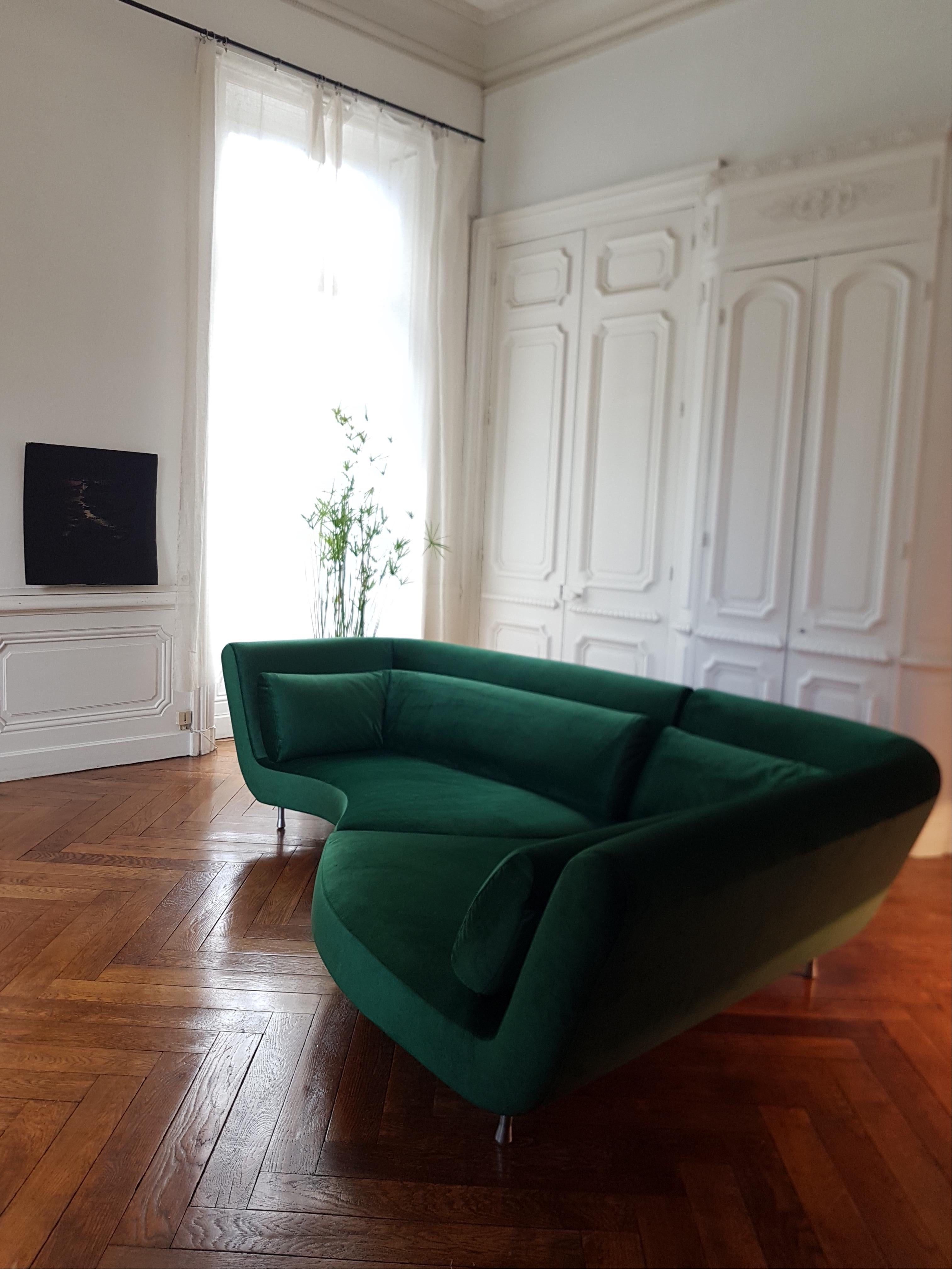Contemporary Two Yang Sofa Design Sofas by Francoi Boucher Cinna, Corner Sofa For Sale