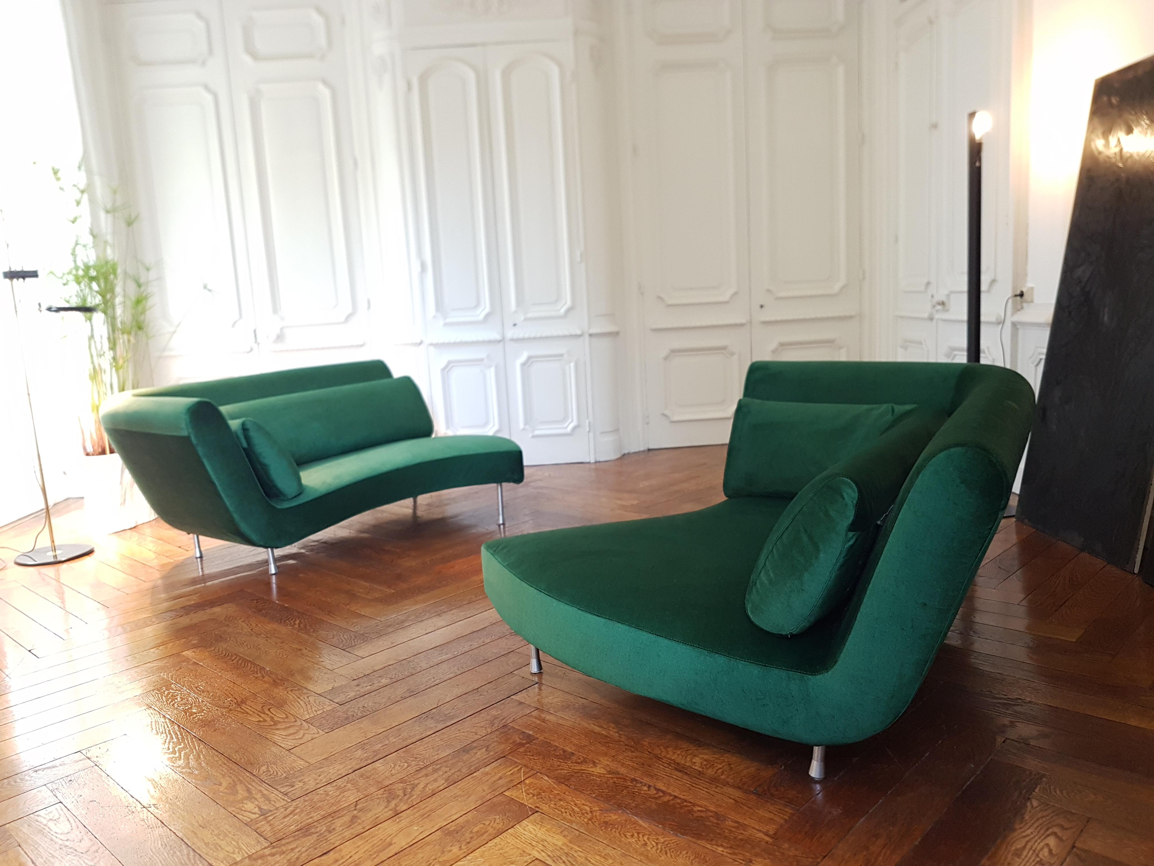 Zwei Yang-Sofa im Sofadesign von Francoi Boucher Cinna, Ecksofa im Angebot 3